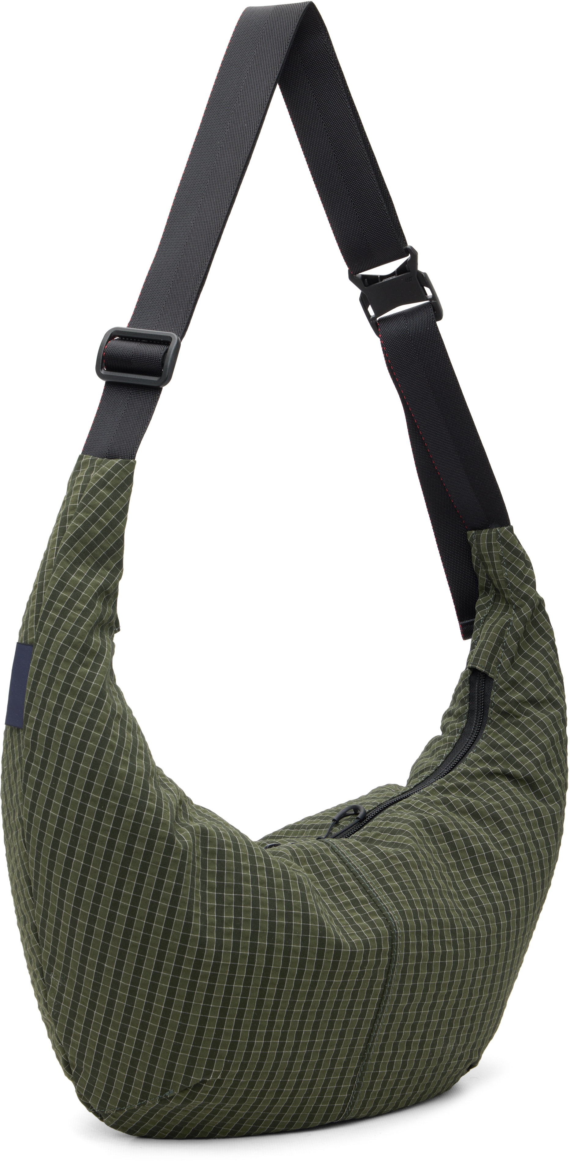 Comme des Garçons Homme: Green Grid Check Pattern Bag | SSENSE Taiwan