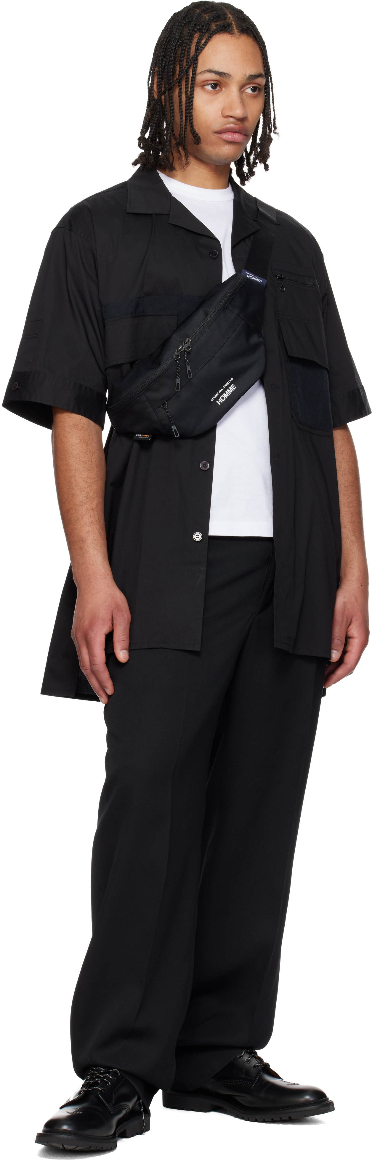 Comme des Garçons Homme: ブラック Cordura ベルトバッグ | SSENSE 日本