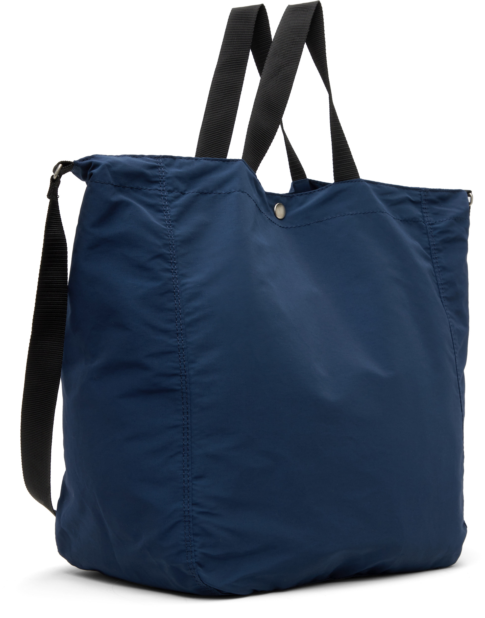 Comme des Garçons Homme: Navy Cotton Nylon Grosgrain Tote | SSENSE