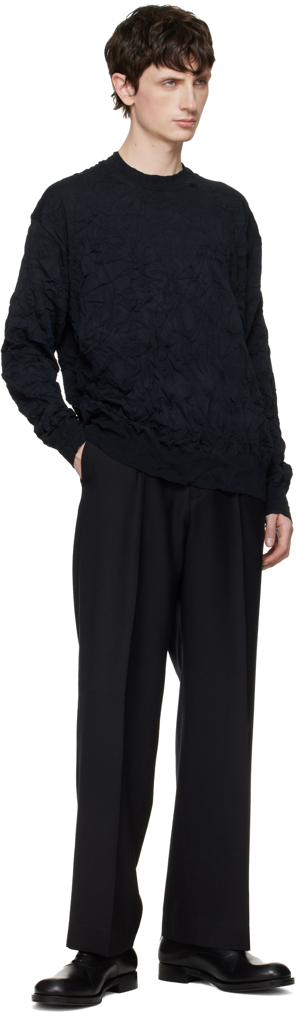 Comme des Garçons Homme - 네이비 니트 스웨터