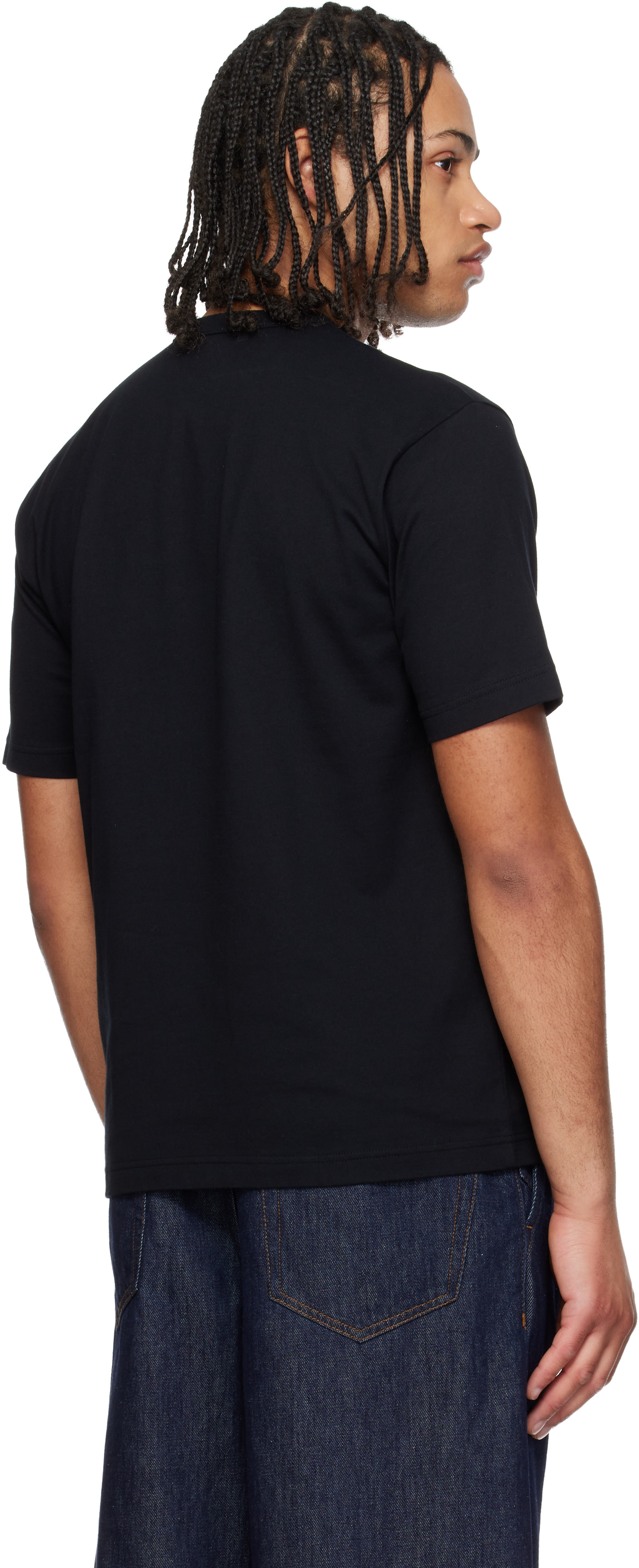 Comme des Garçons Homme: ブラック ロゴ Tシャツ | SSENSE 日本