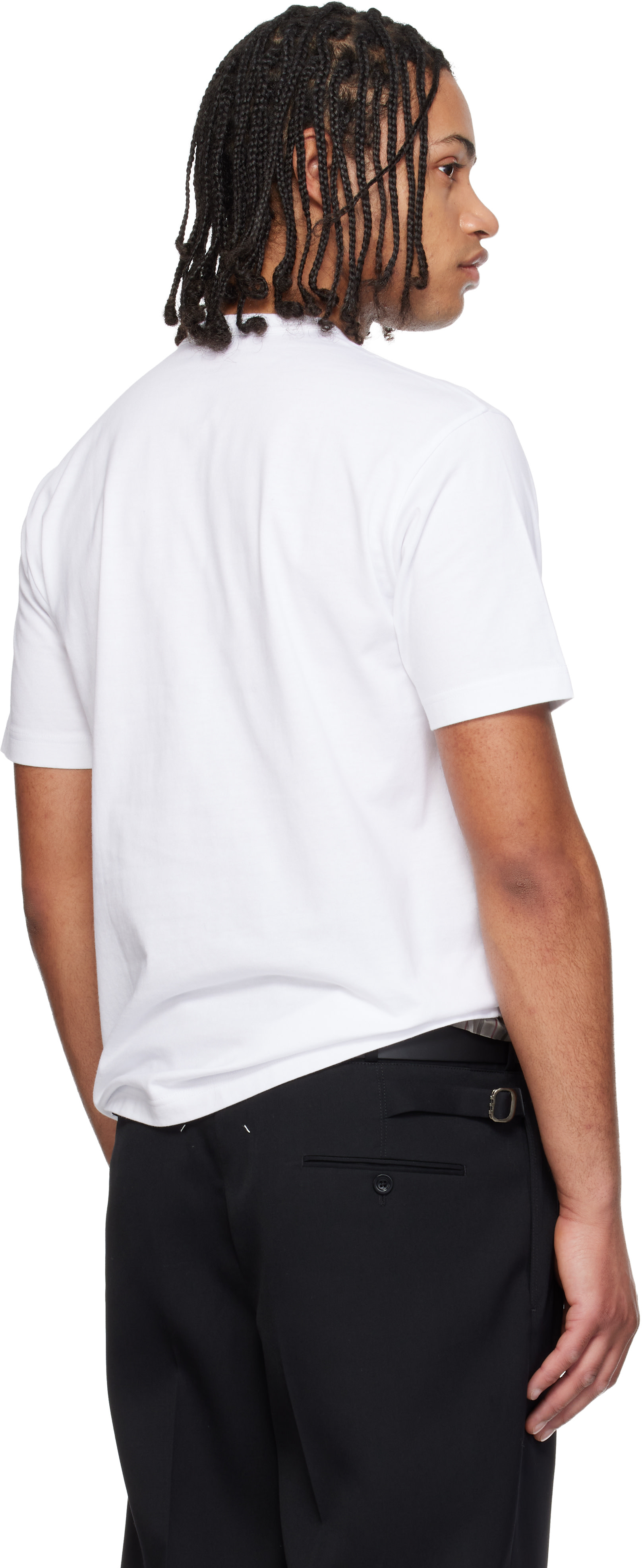 Comme des Garçons Homme: White Logo T-shirt | SSENSE