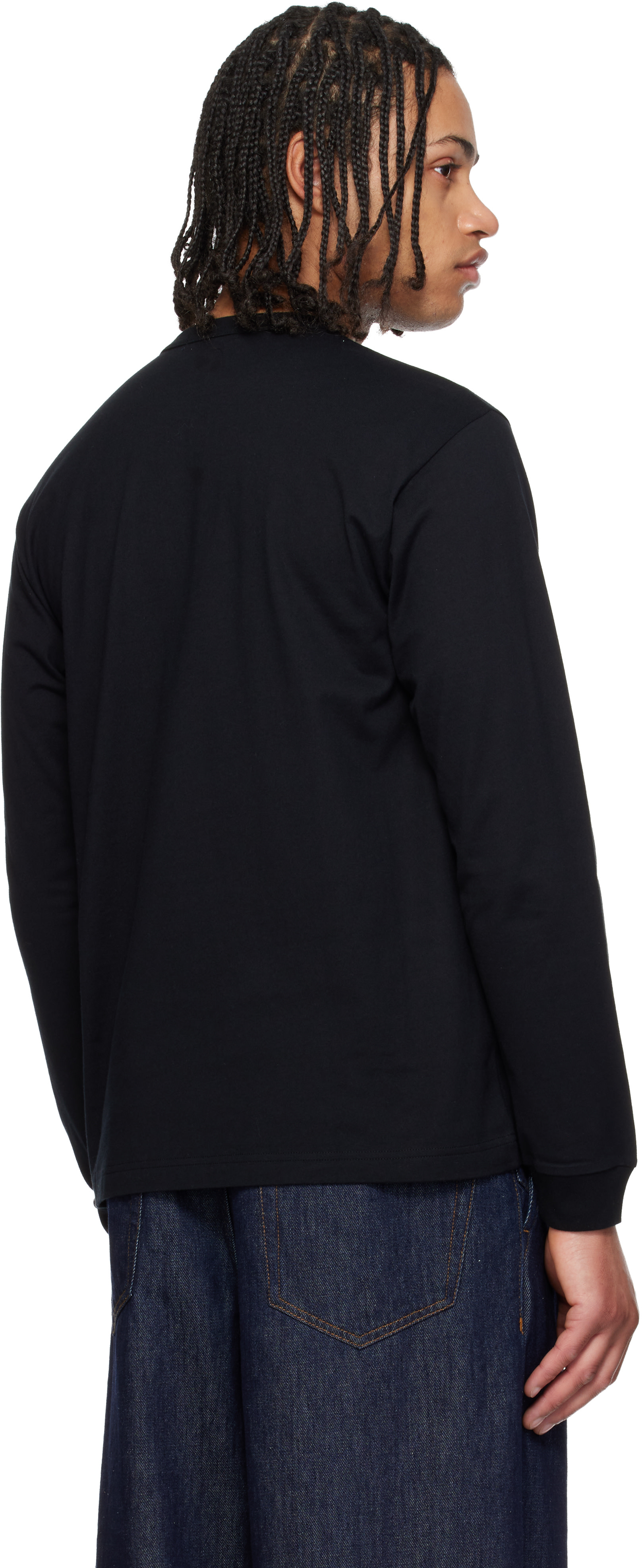 Comme des Garçons Homme: Black Pocket LS T-shirt | SSENSE