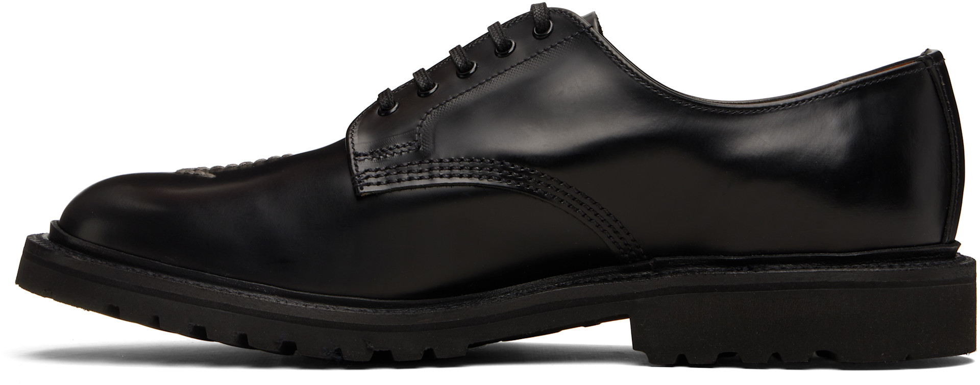 SANDERS Mens  Slipper GB 7 ブラック Comme des Garçons Homme: ブラック Sandersエディション グロッシー