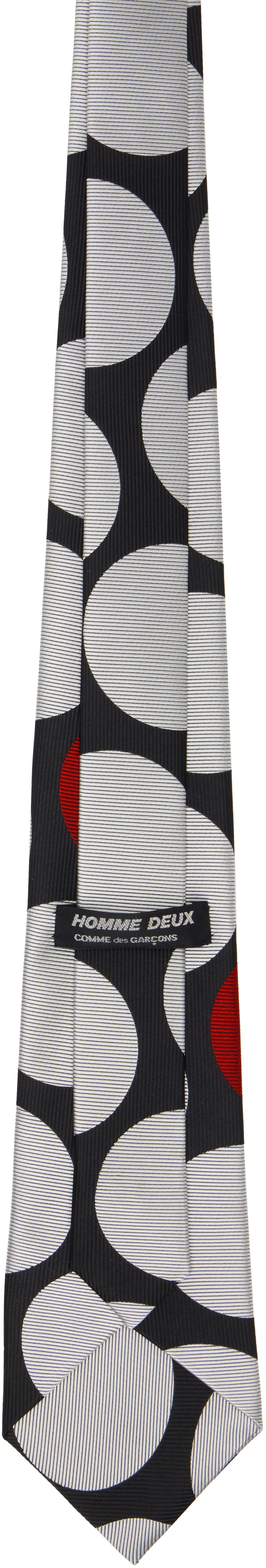 Comme des Garçons Homme Deux: ブラック＆ホワイト シルク 水玉
