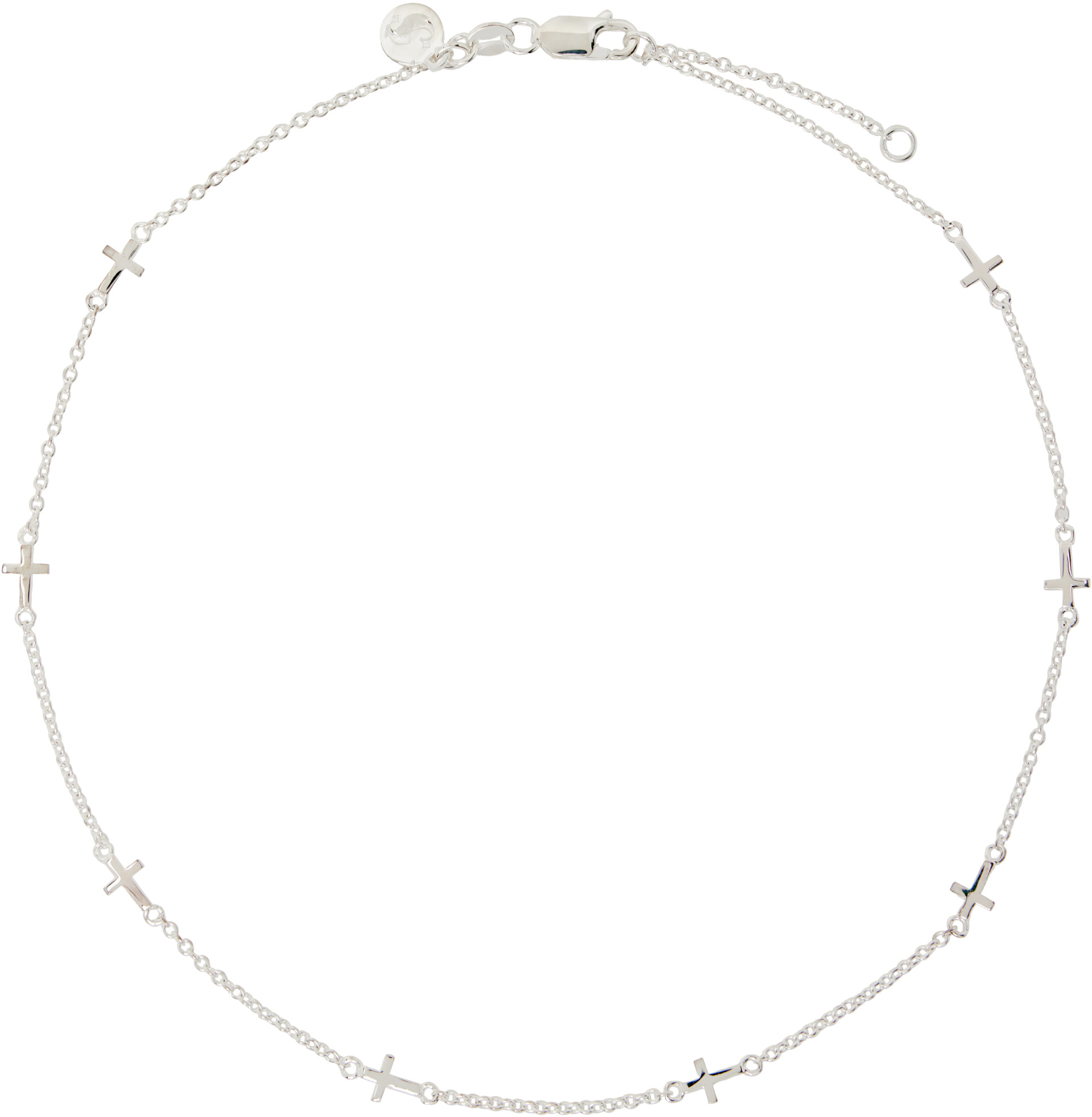 STOLEN GIRLFRIENDS CLUB シルバークロスチョーカー Stolen Girlfriends Club: Stolen Cross Choker | SSENSE