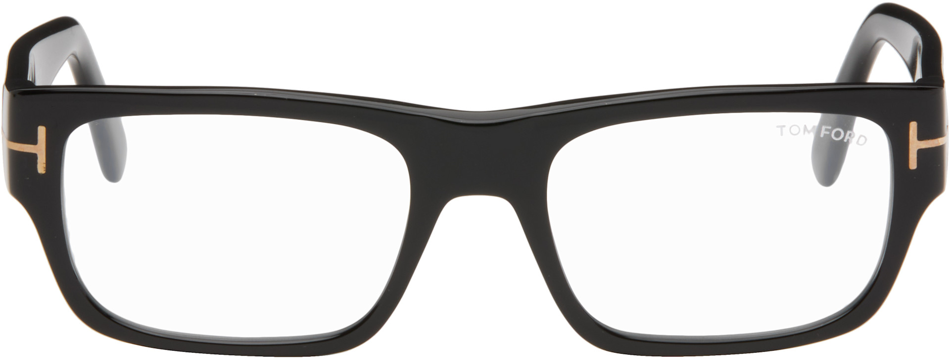 TOM FORD - Black Rectangular Blue Light Glasses
