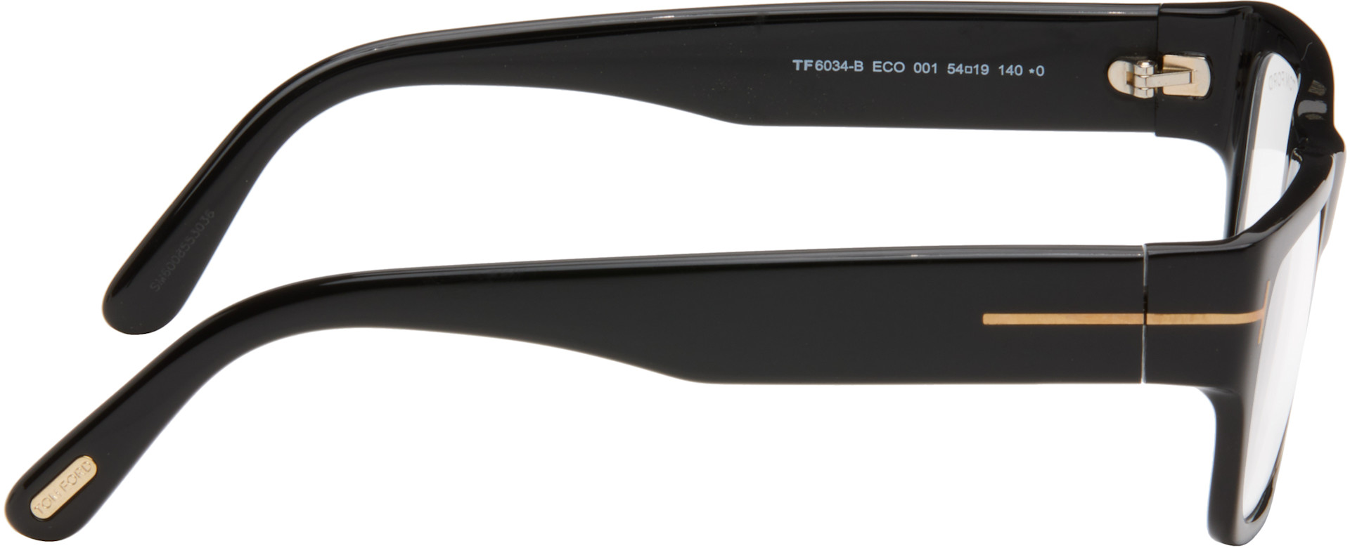 TOM FORD - Black Rectangular Blue Light Glasses