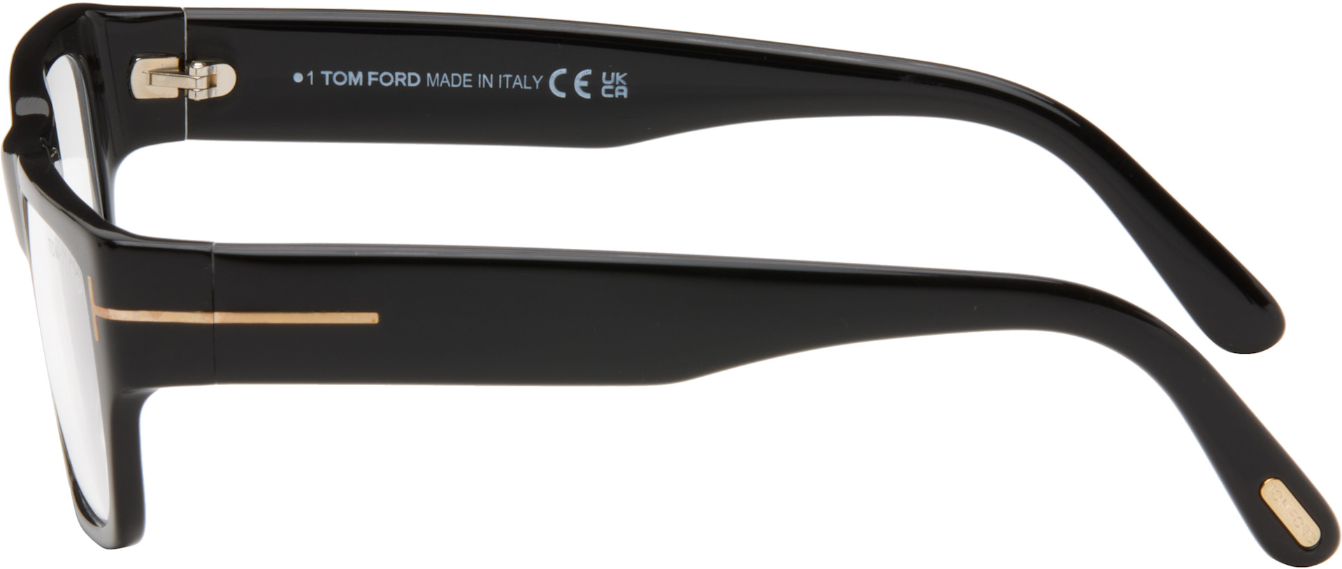 TOM FORD - Black Rectangular Blue Light Glasses