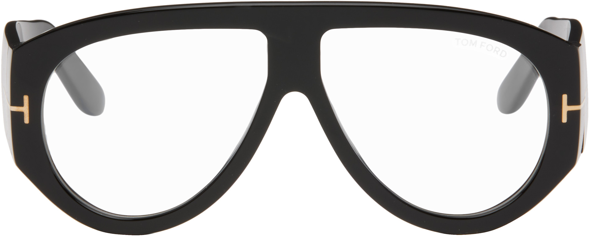 tom（感謝）/4 TOM FORD: Black Bronson Blue Light Glasses | SSENSE