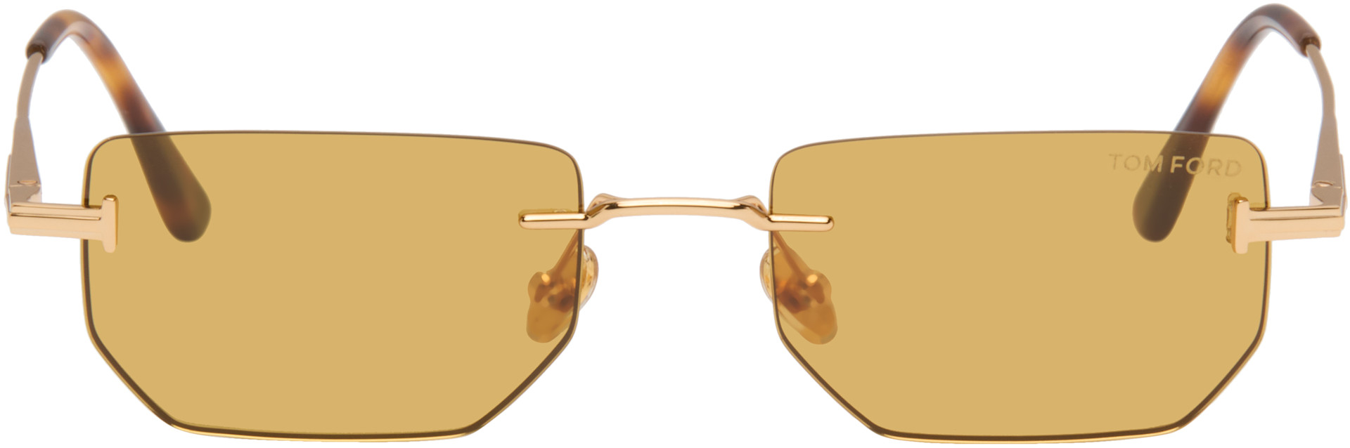 TOM FORD - Lunettes de soleil Ethan dorées