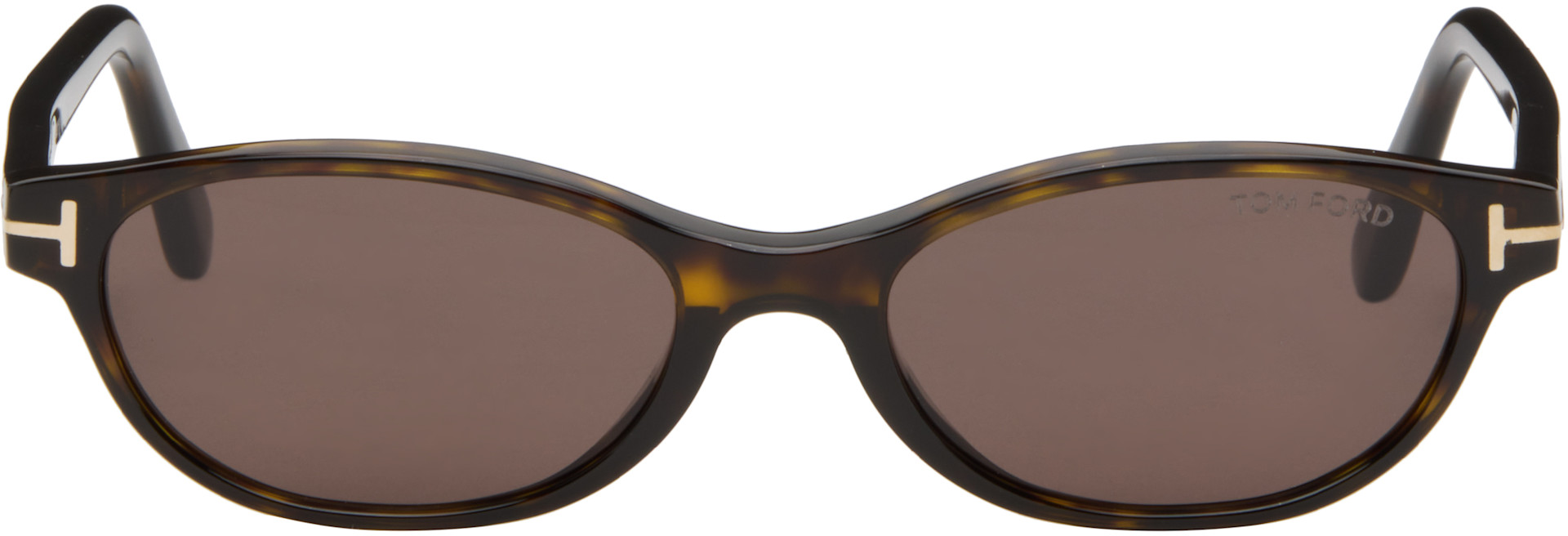 Tom Ford Dark Tortoiseshell Sunglasses with Brown Lenses Tom Ford Saffron TF1221 52E Sunglasses - US main image 4