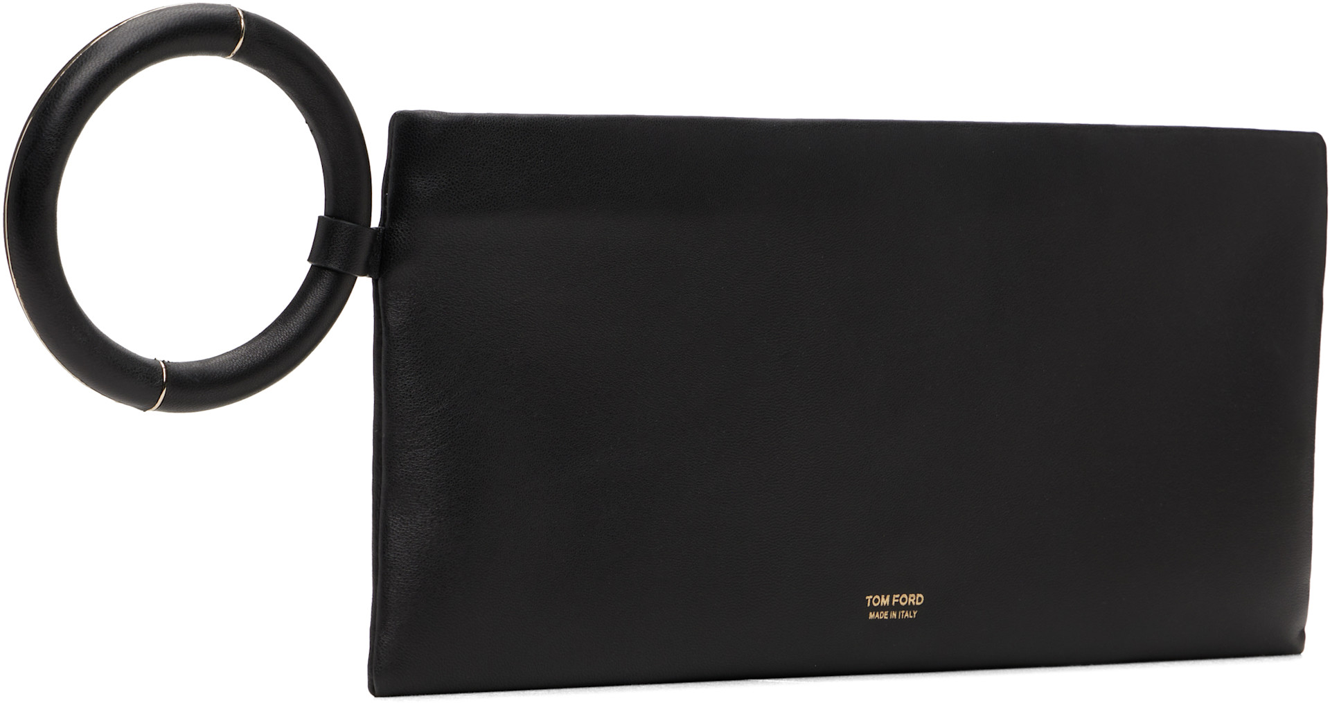 TOM FORD: ブラック Aura ナッパレザー クラッチバッグ | SSENSE 日本