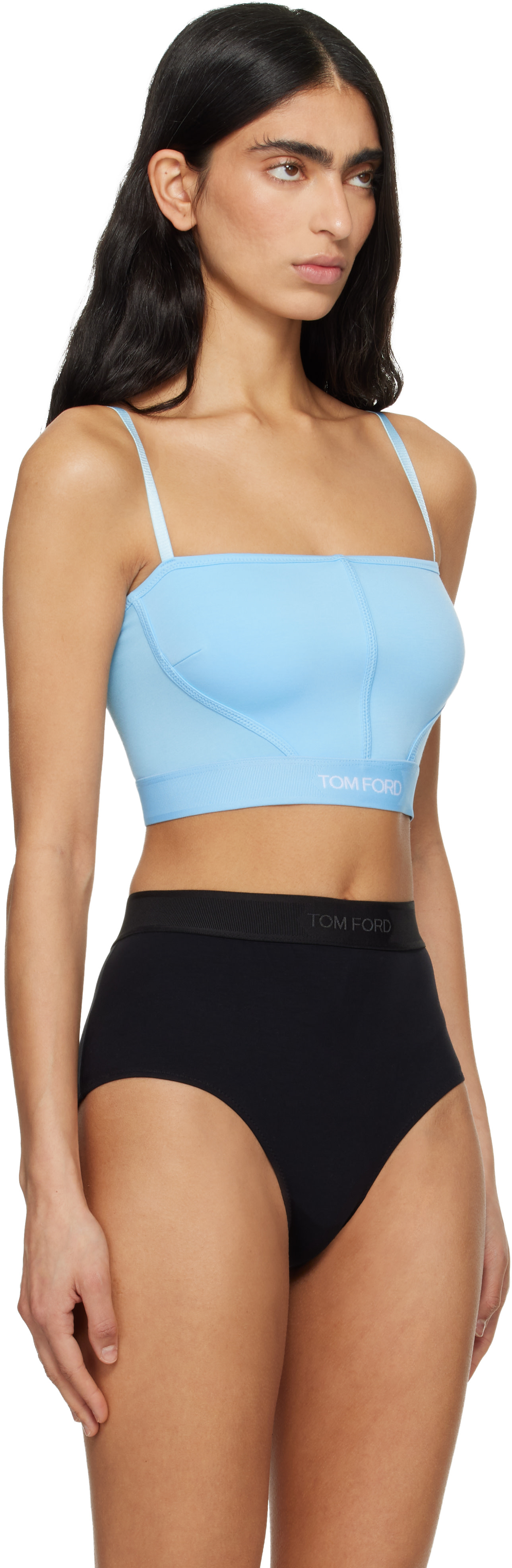 TOM FORD - Haut bleu à logo