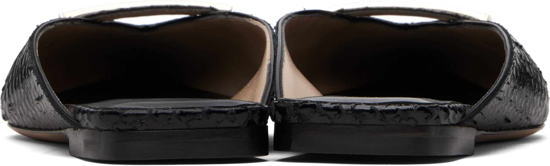 TOM FORD - ブラック Printed Python Julianne フラットミュール