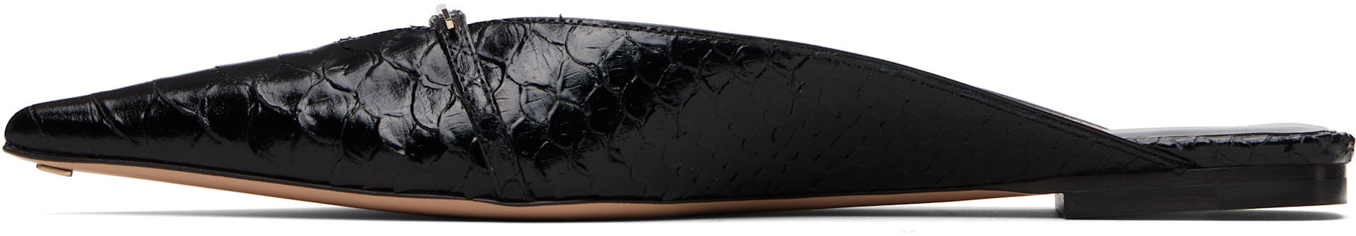 TOM FORD - ブラック Printed Python Julianne フラットミュール
