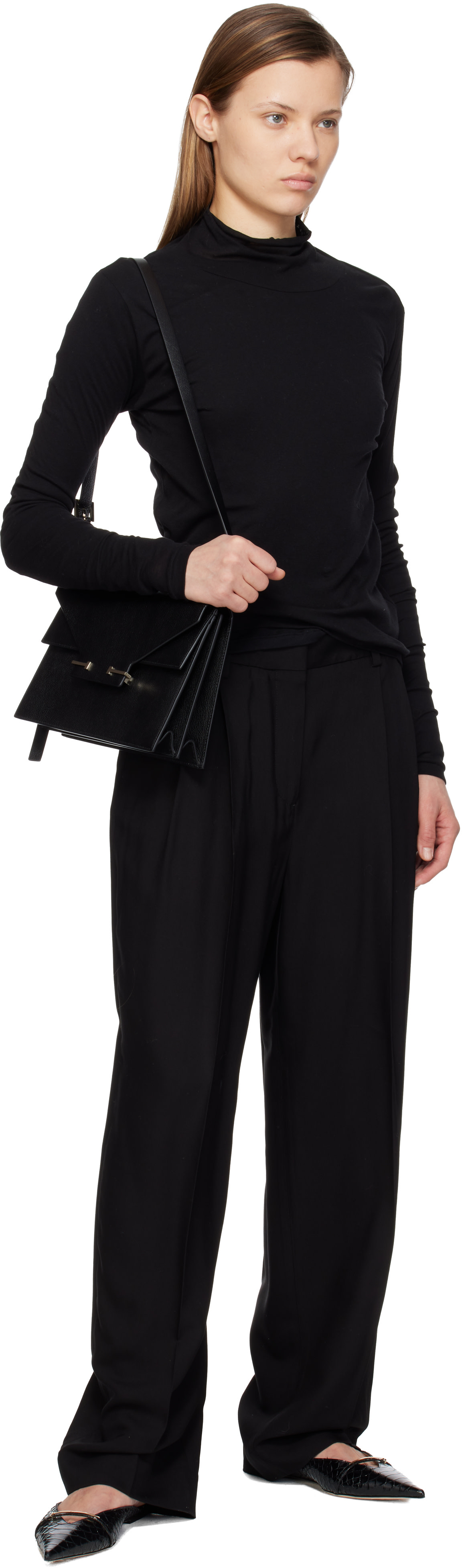 TOM FORD - ブラック Printed Python Julianne フラットミュール
