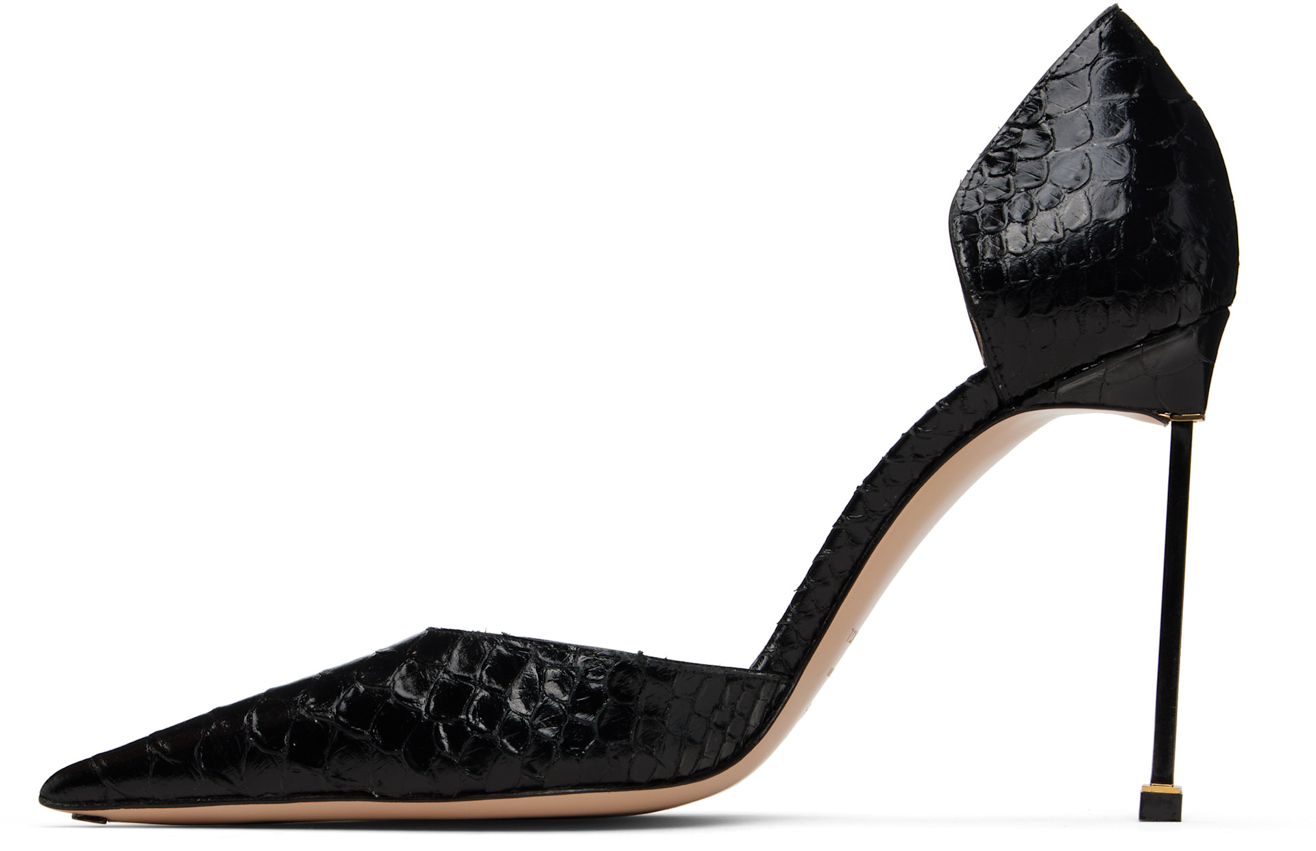 TOM FORD - ブラック Semi Shiny Printed Python Spire D'Orsay ヒール