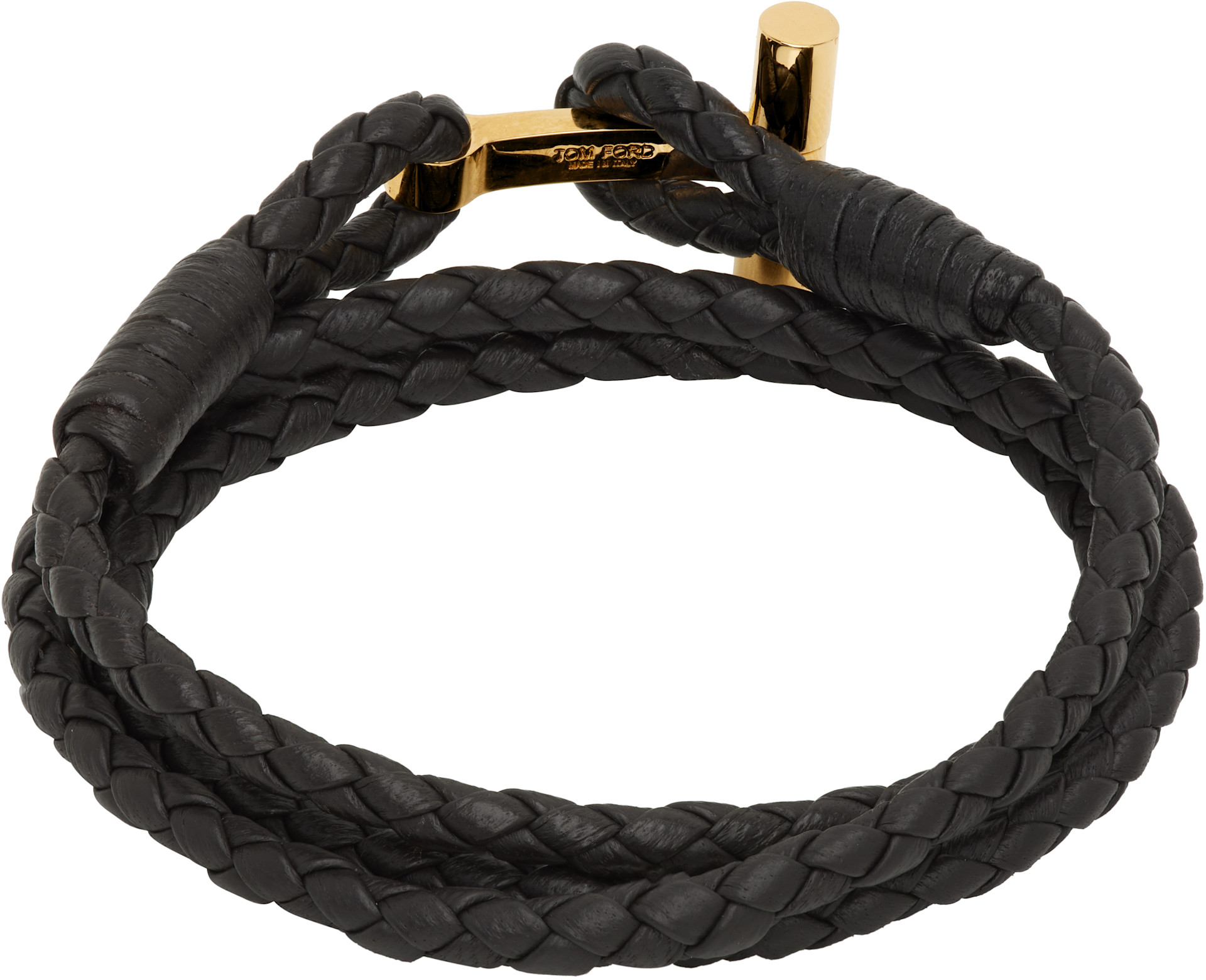 TOM FORD - Braided Leather T ブレスレット