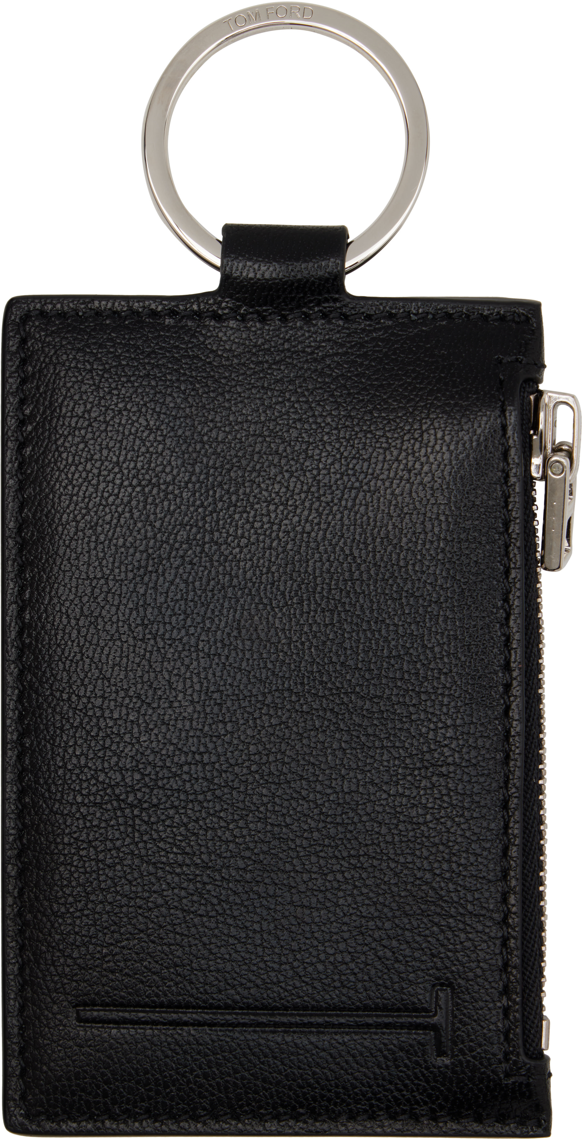 TOM FORD: Black Zipped Keyring Card Holder | SSENSE
