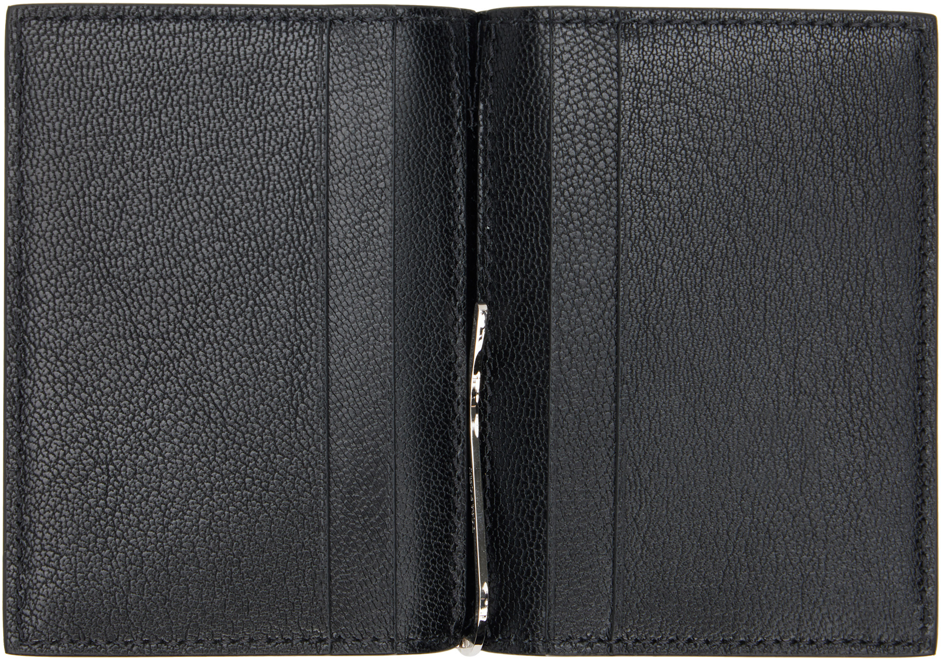 TOM FORD: ブラック Elongated T Line マネークリップ カードケース