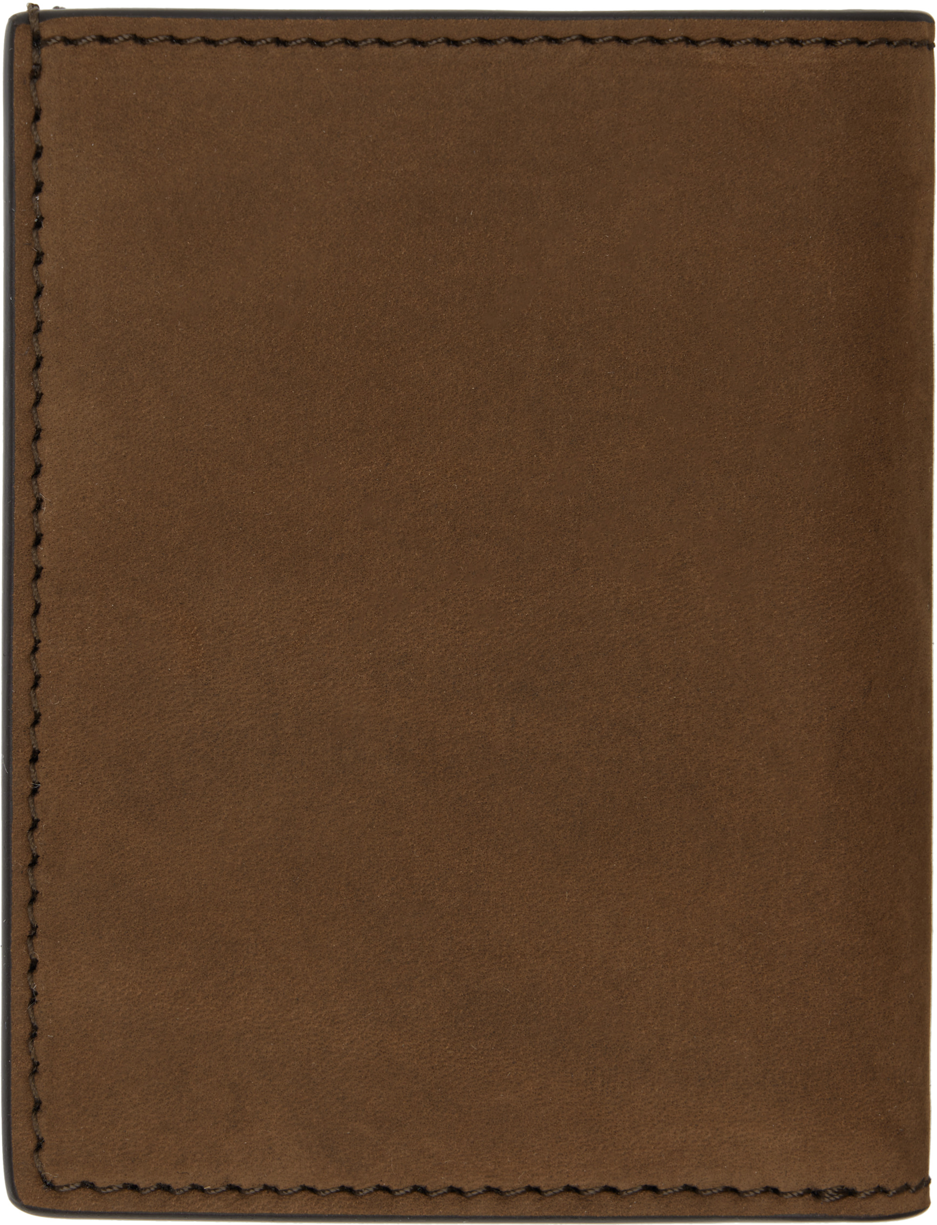 TOM FORD: Brown Nubuck 'T Line' Folding Card Holder | SSENSE