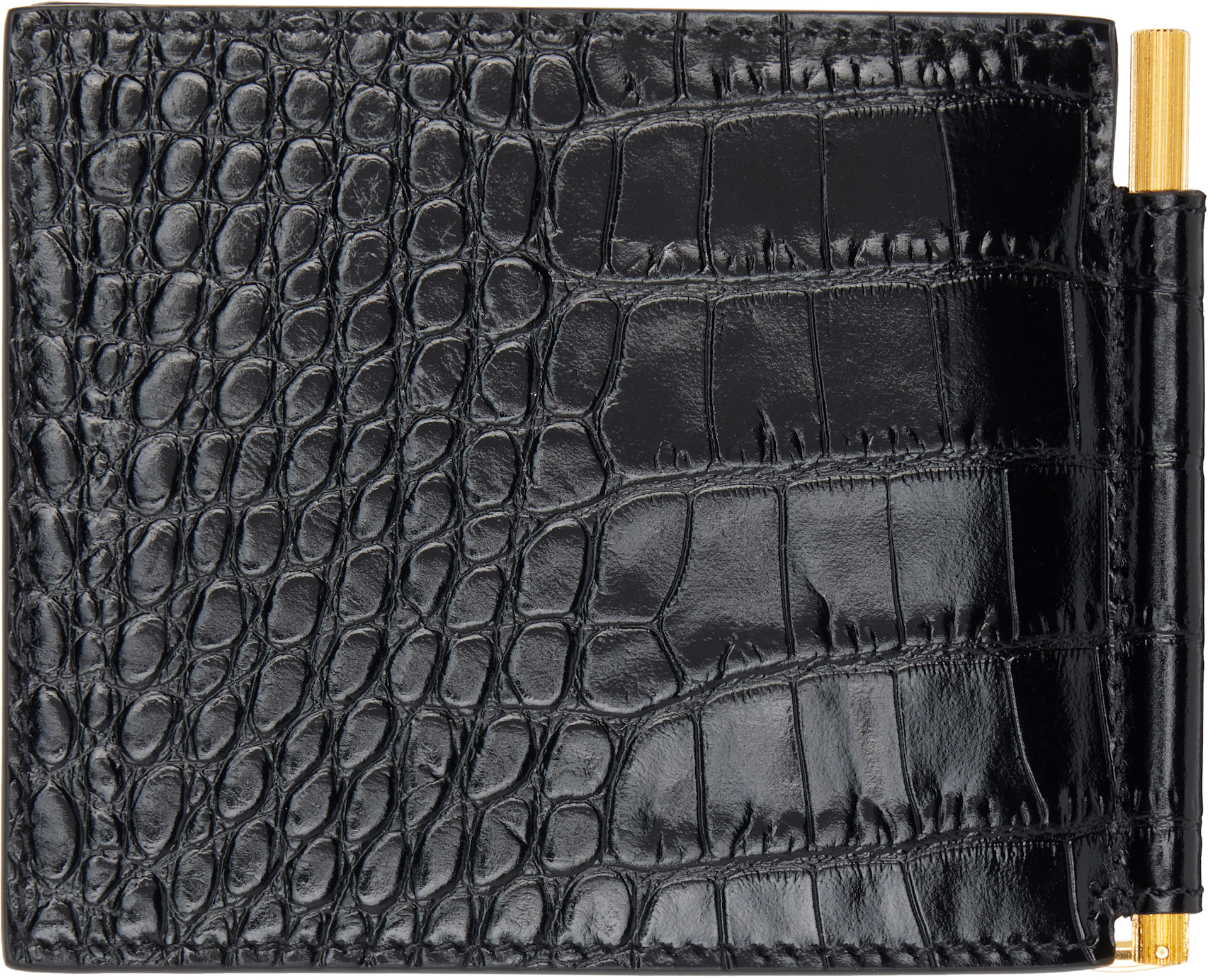 TOM FORD: ブラック Exotic Line マネークリップ ウォレット | SSENSE 日本