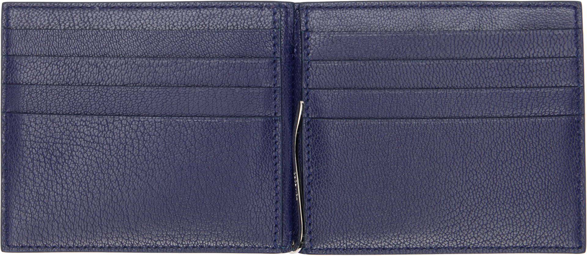 TOM FORD: ネイビー Elongated T Line マネークリップ ウォレット
