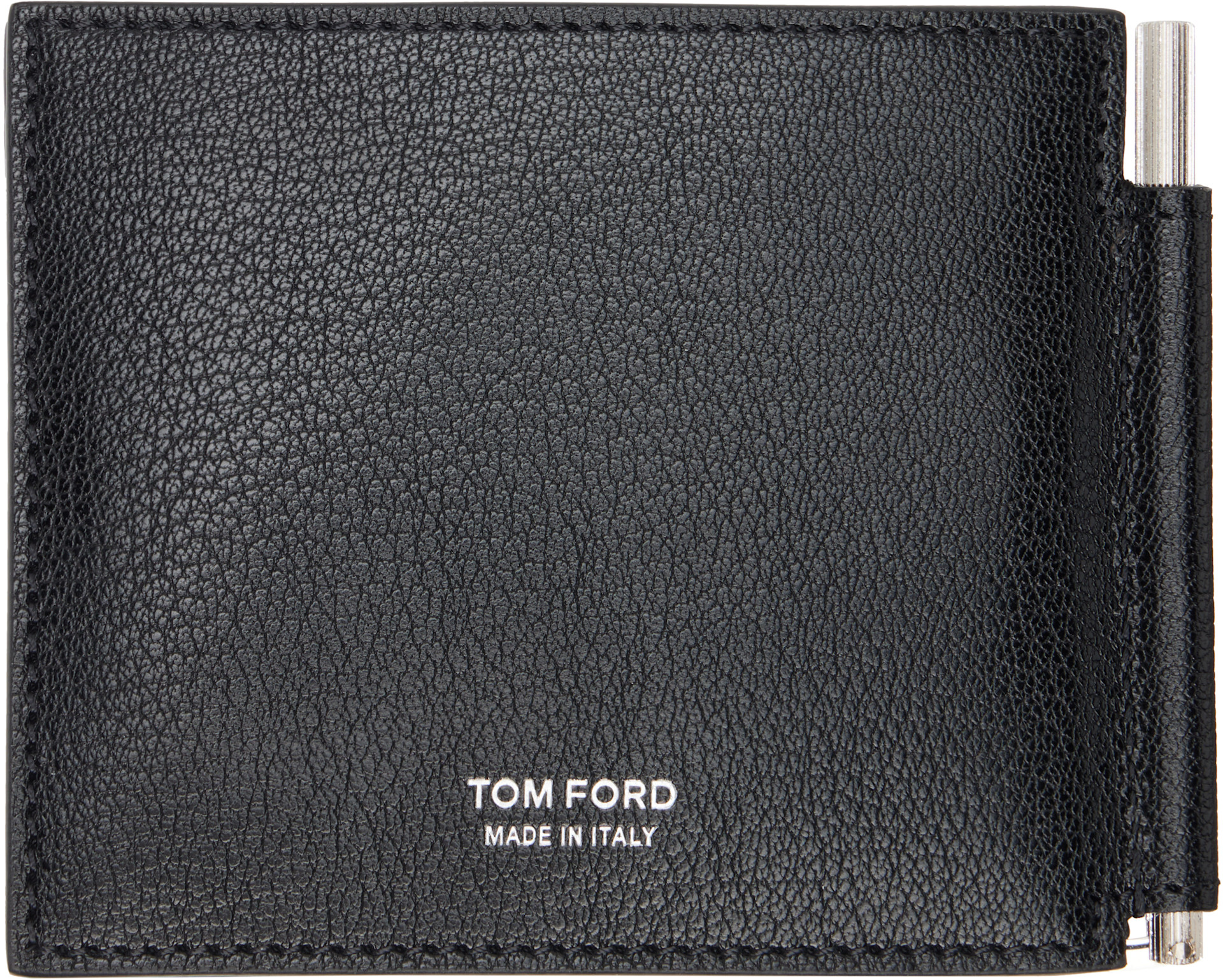 TOM FORD: Black Elongated T Line Money Clip Wallet | SSENSE