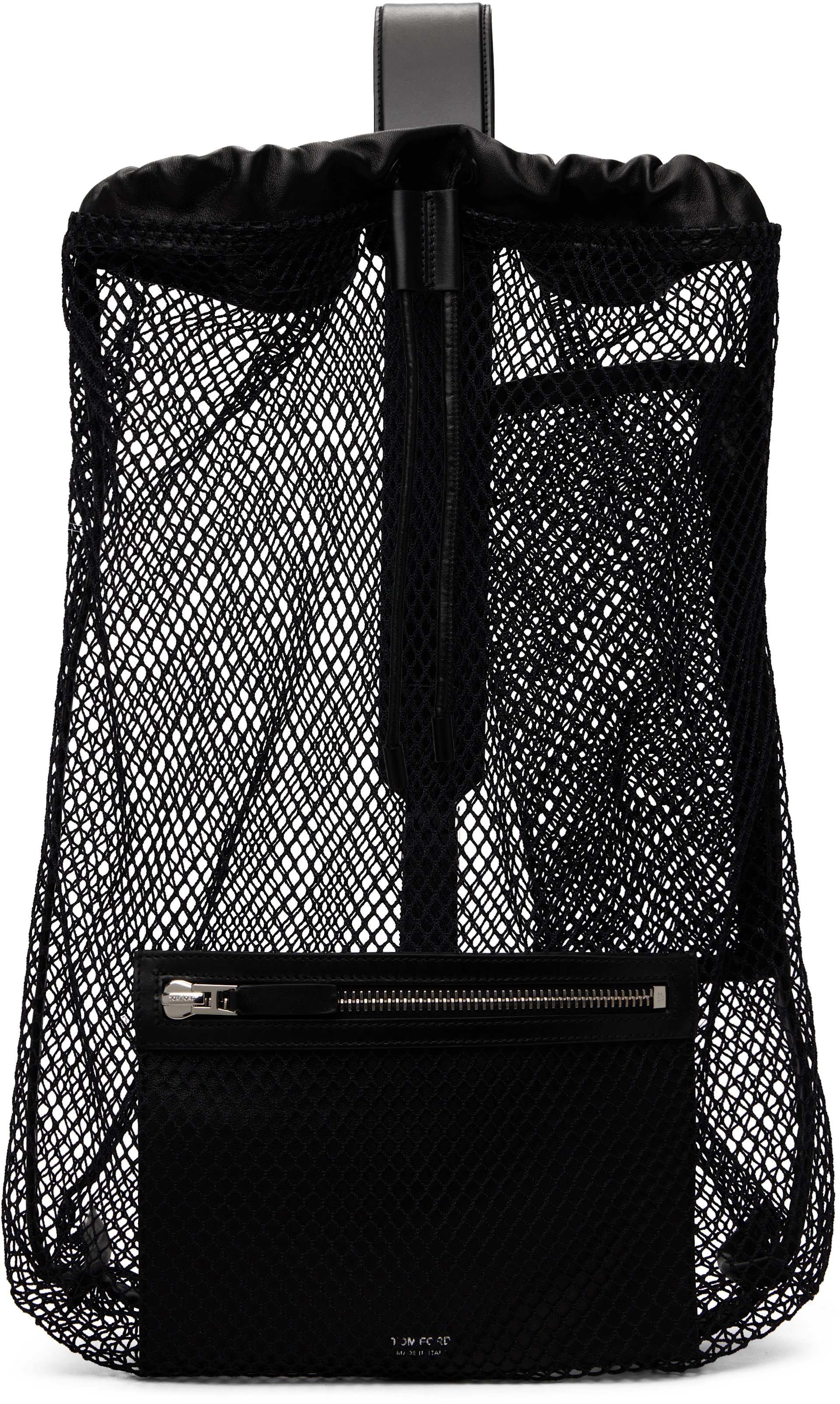 TOM FORD - ブラック Mesh Line Sling バックパック