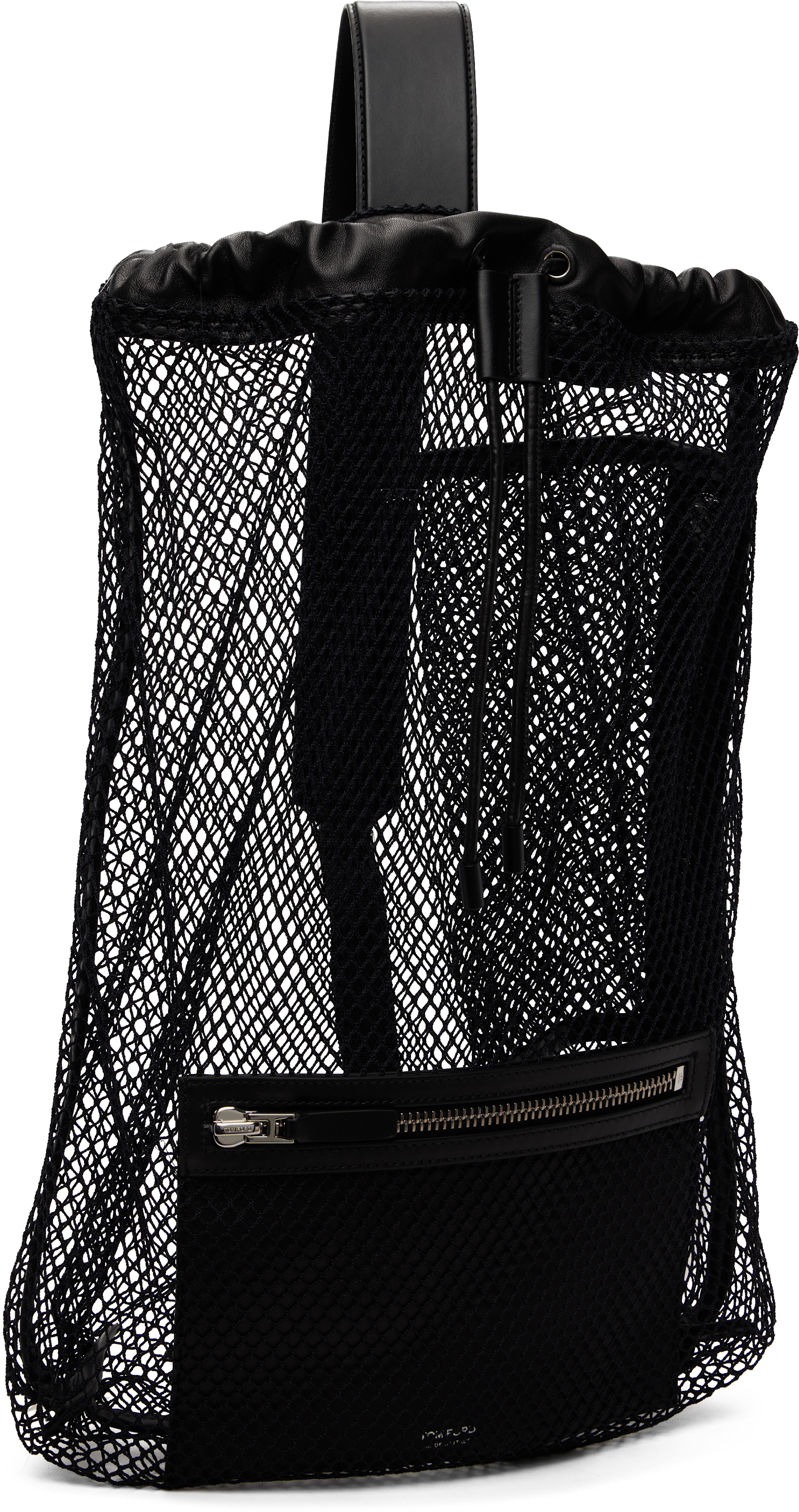 TOM FORD - ブラック Mesh Line Sling バックパック