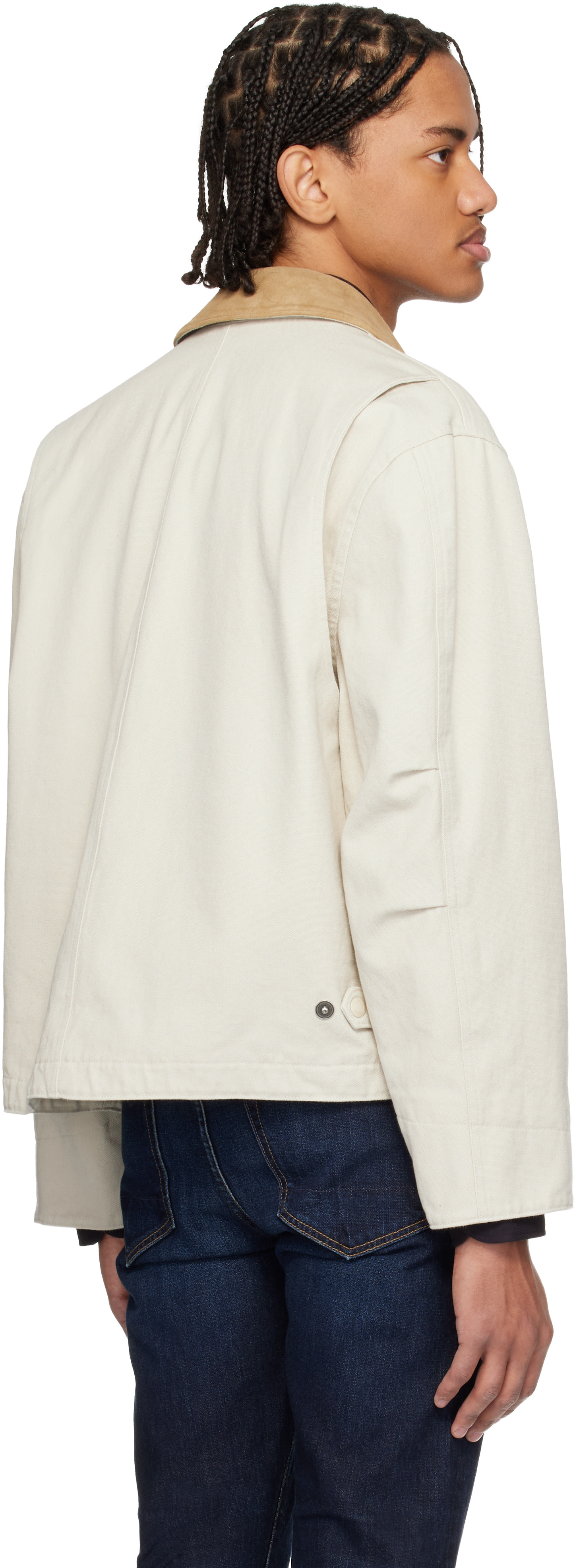 TOM FORD: Tan Cotton Canvas Workwear Jacket | SSENSE