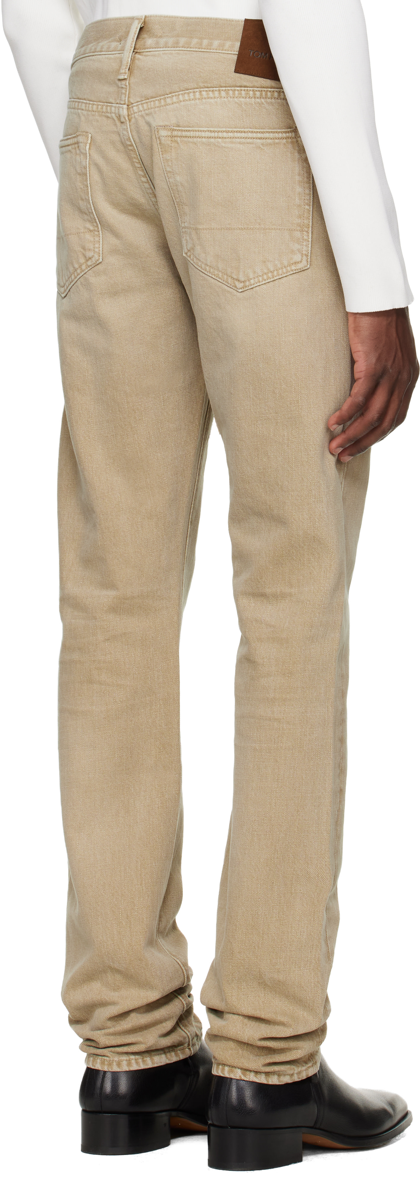 TOM FORD - Jean droit beige