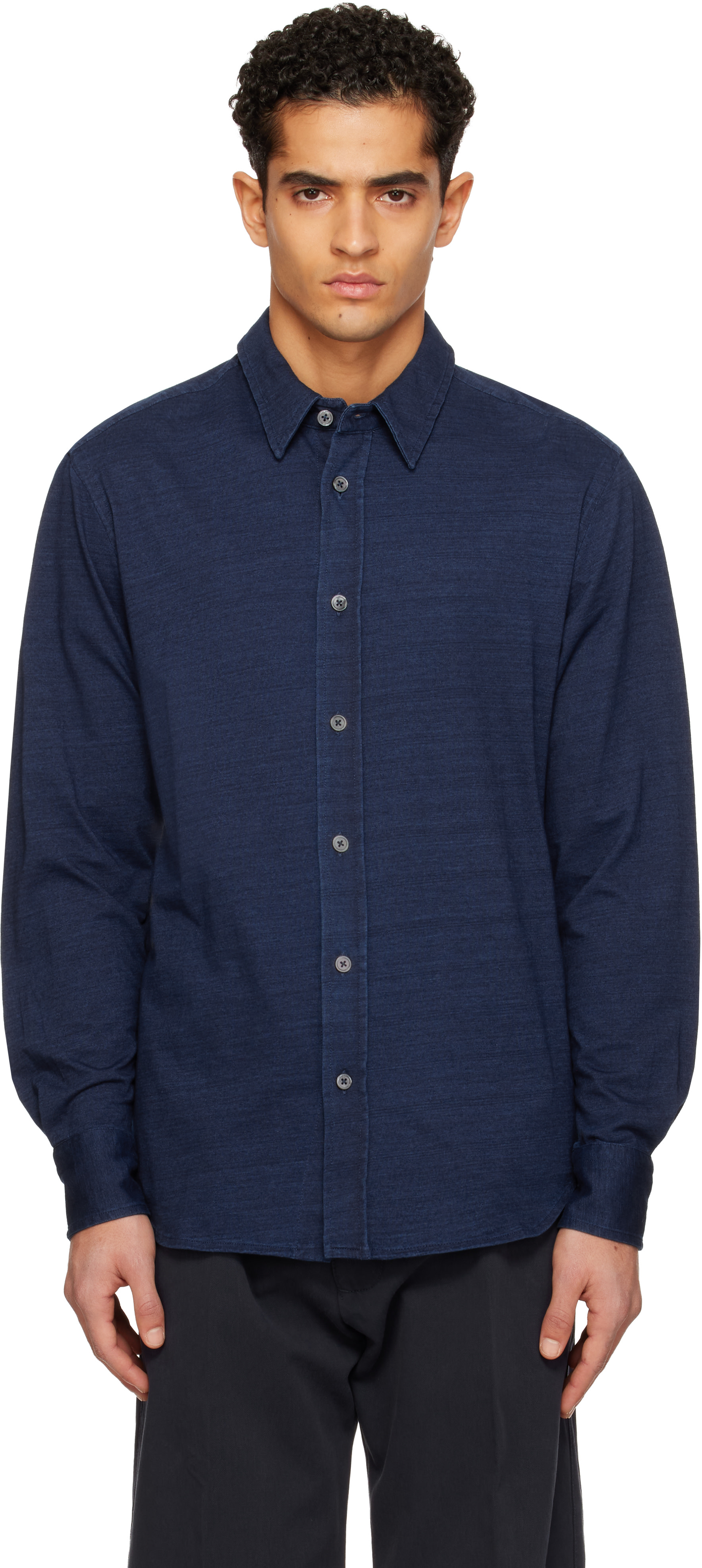 TOM FORD - Chemise bleue en coton