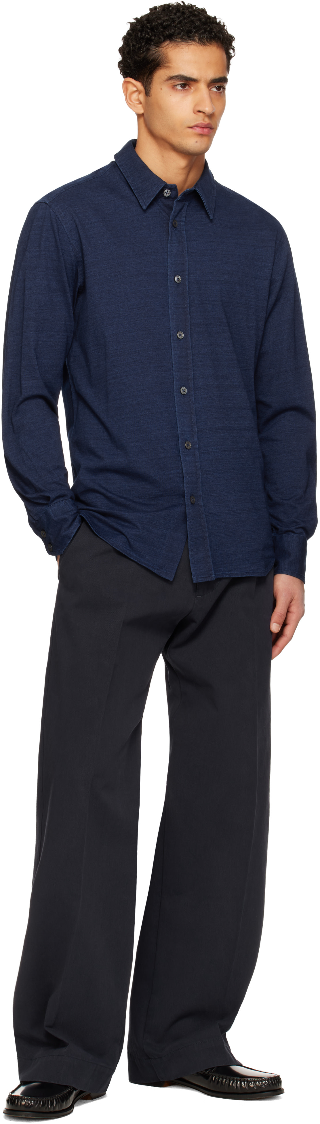 TOM FORD - Chemise bleue en coton