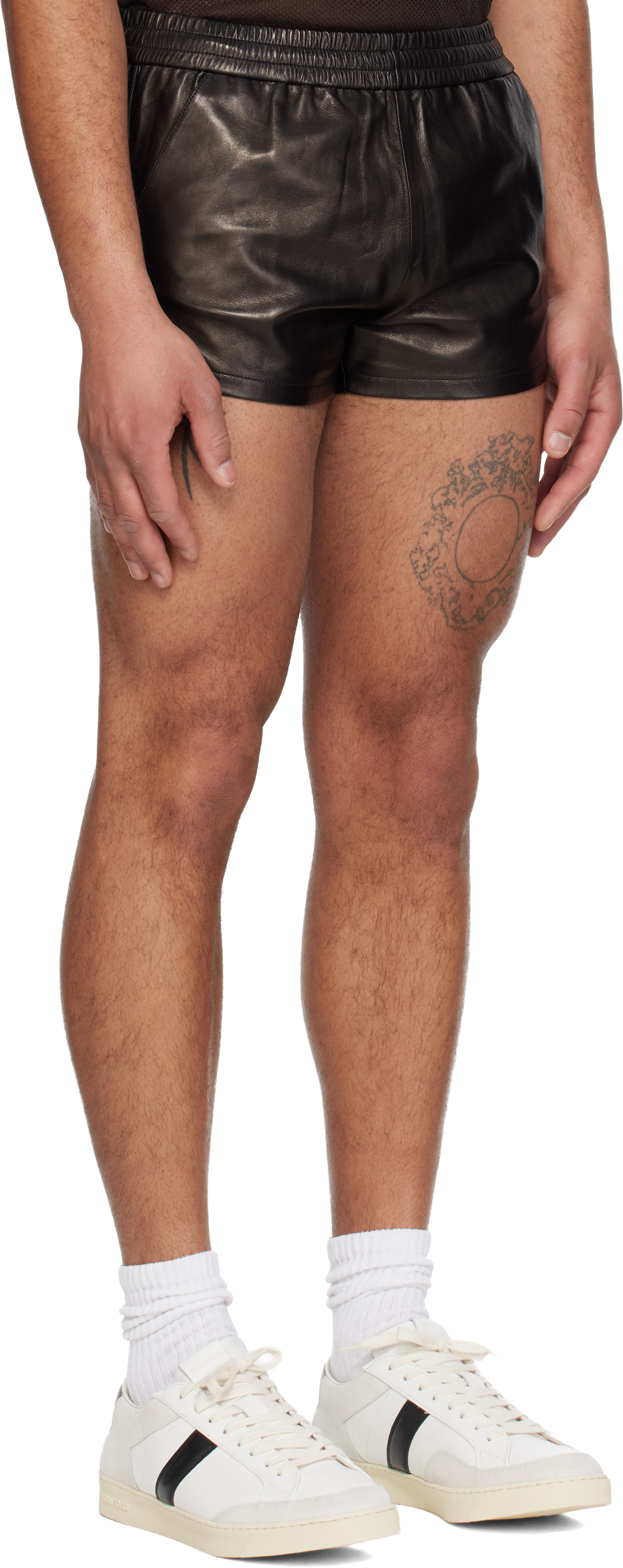 TOM FORD - Black Light Nappa Leather Shorts