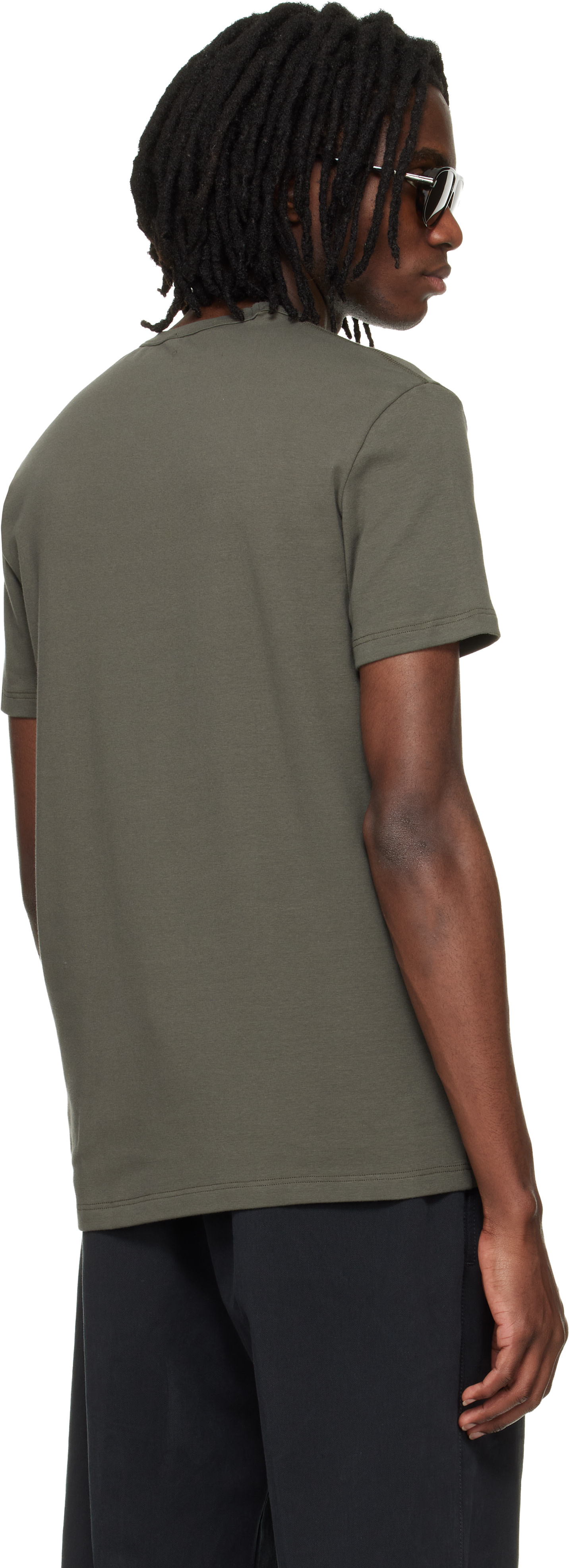 TOM FORD - Khaki Cotton Crewneck T-shirt