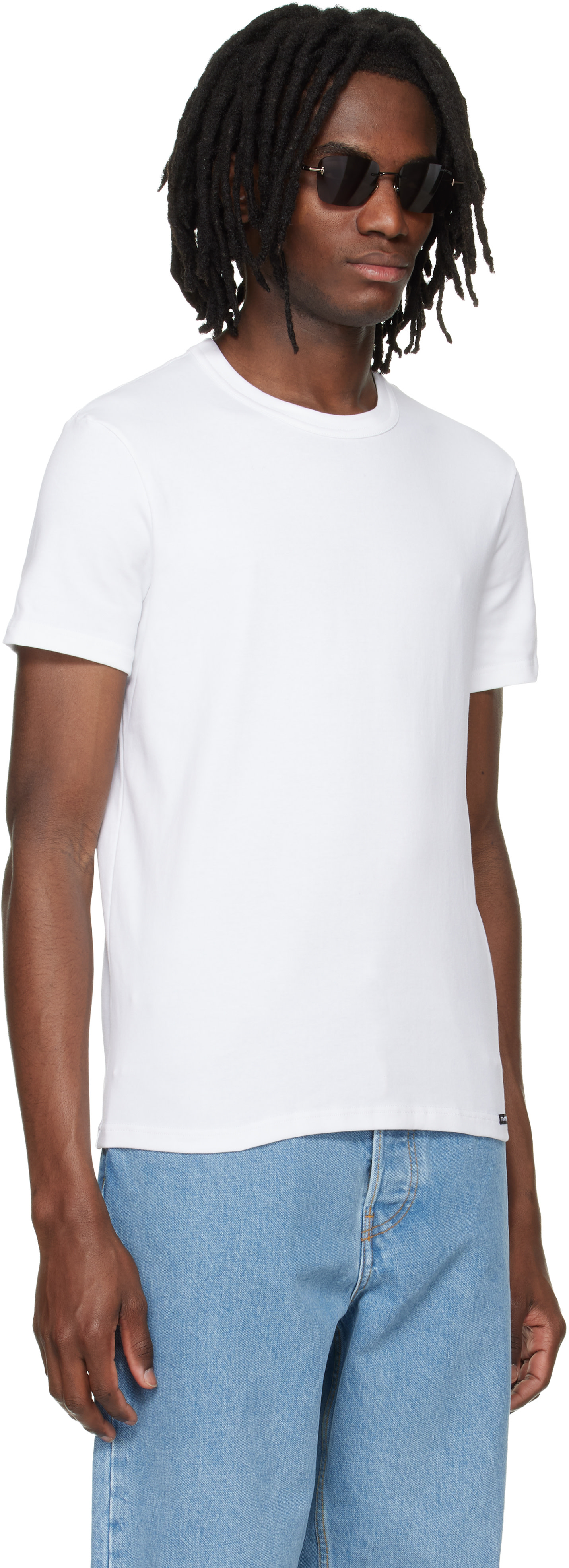 TOM FORD: ホワイト コットン クルーネックTシャツ | SSENSE 日本