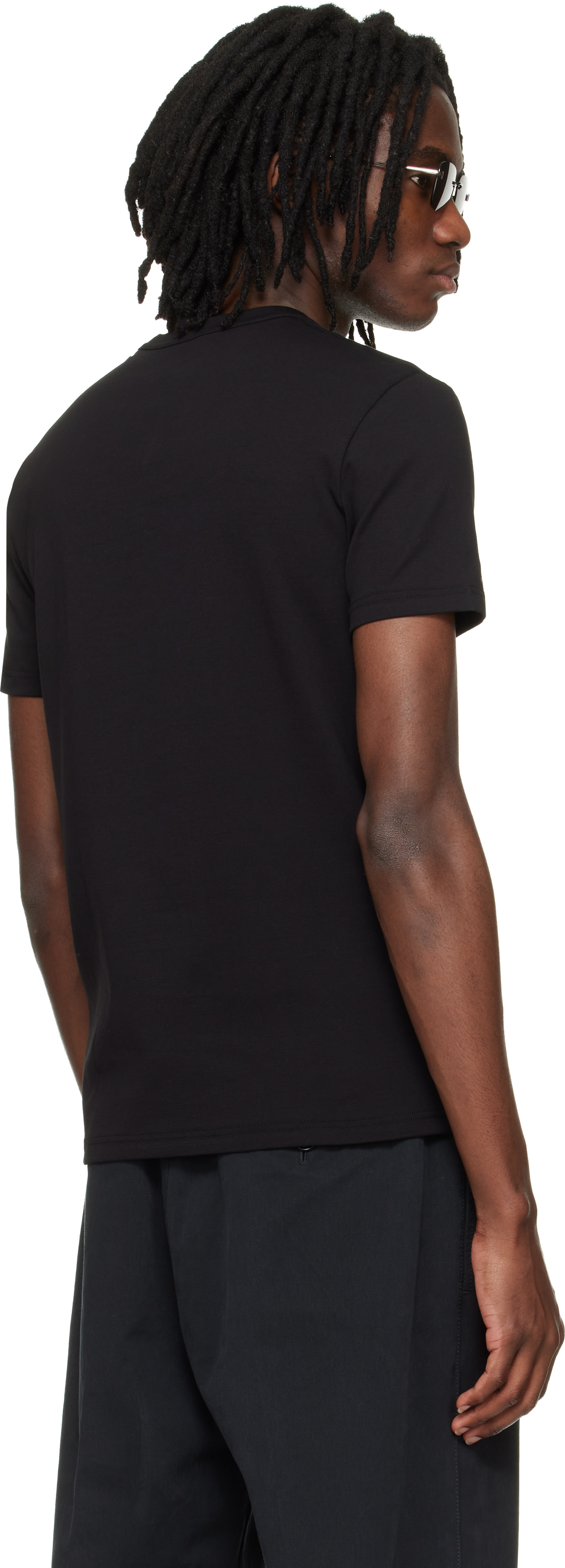 TOM FORD - Black Cotton Crewneck T-shirt
