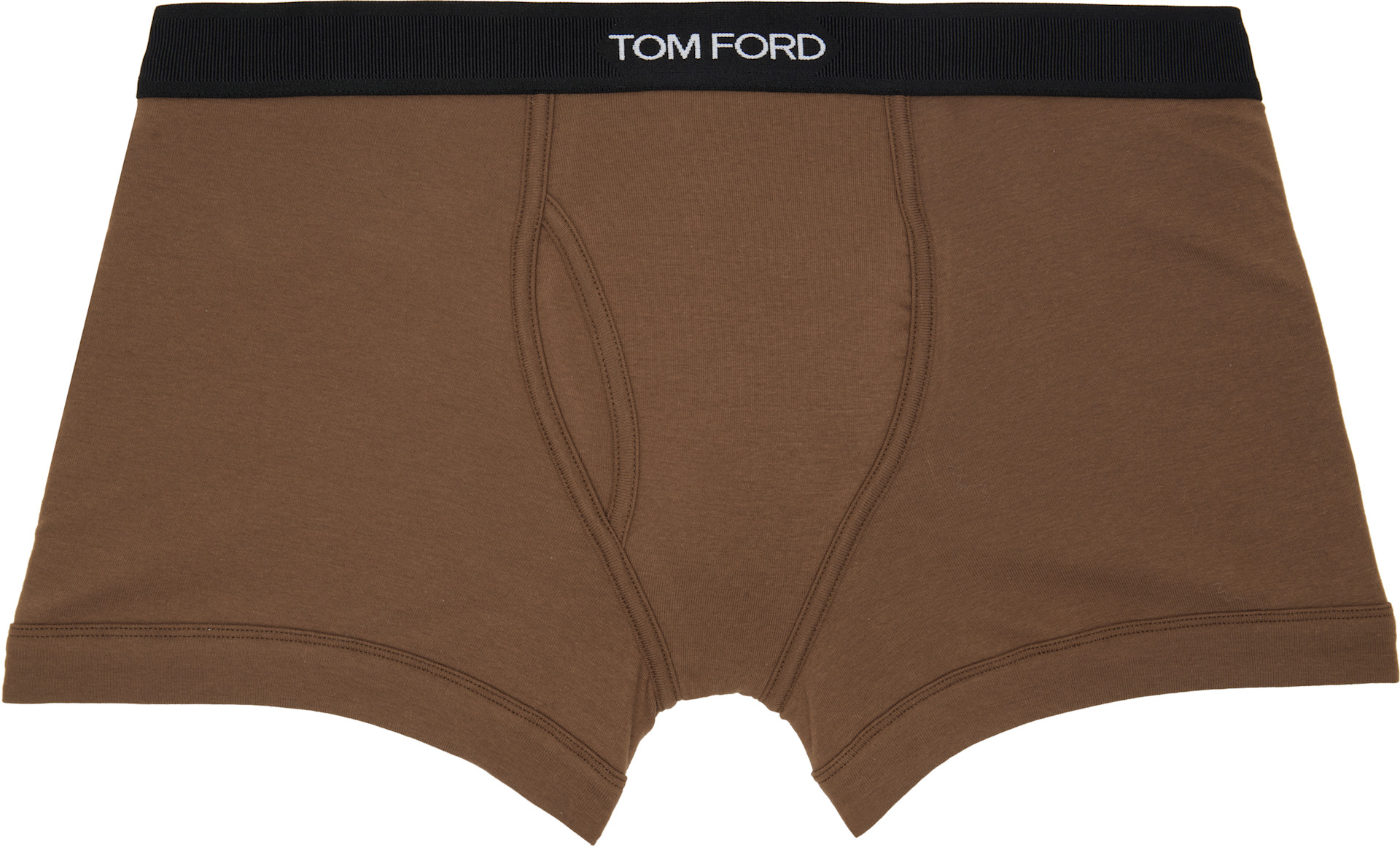 TOM FORD: ブラウン コットン ボクサーブリーフ | SSENSE 日本