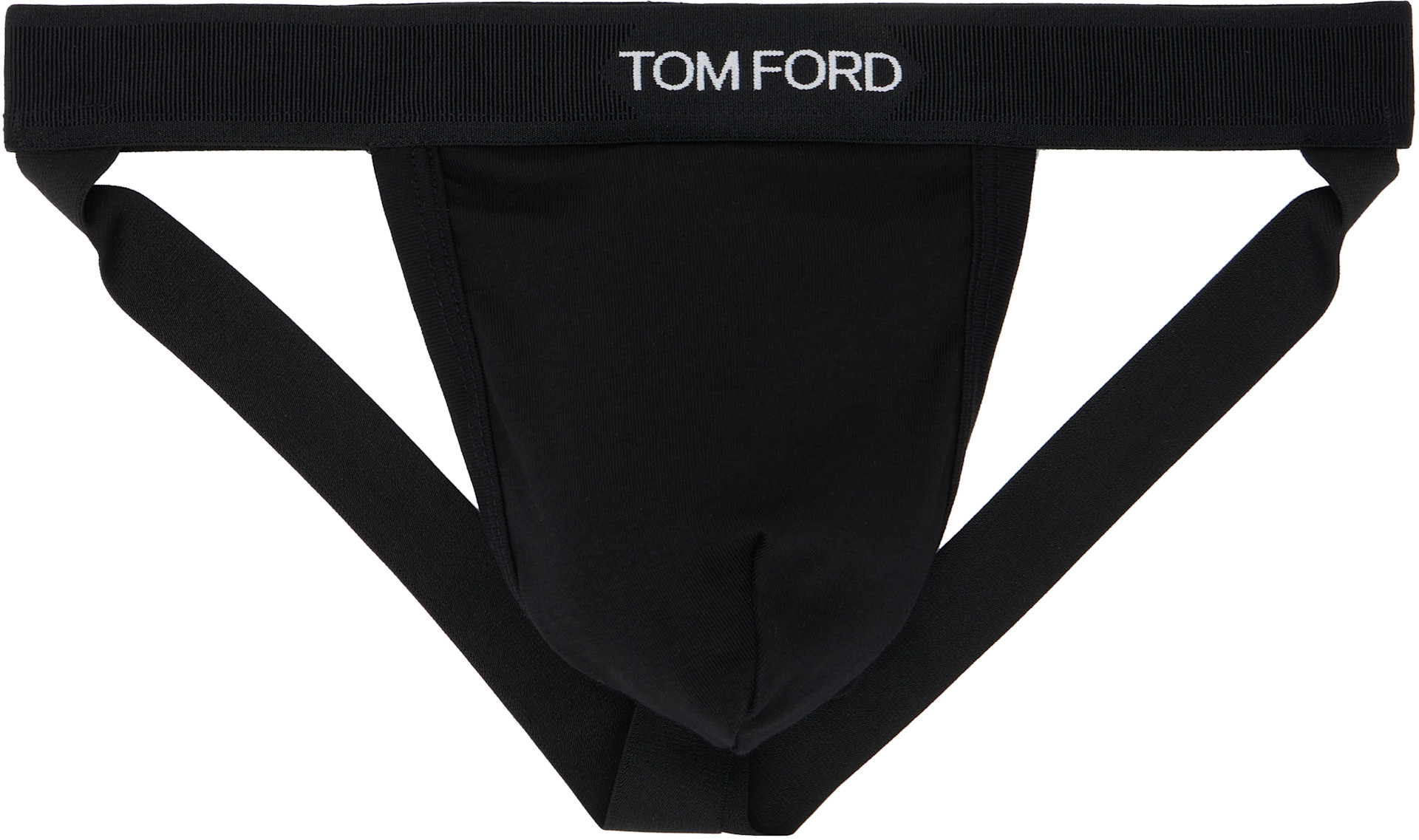 TOM FORD - 블랙 코튼 조크스트랩