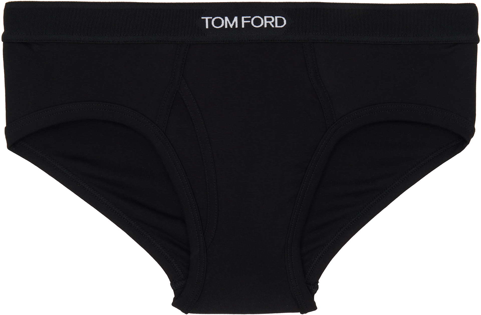 TOM FORD - Ensemble de deux slips noirs en coton