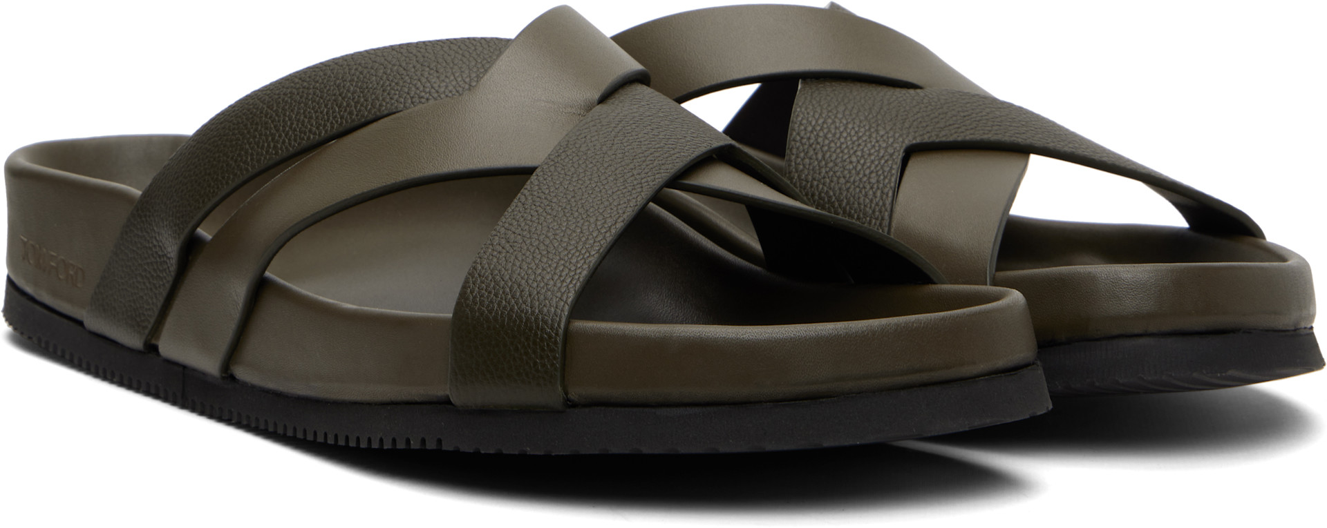 Tom Ford Camouflage Suede Olive Green Gold Chain Accent Men’s Sandals Size 11 T Tom Ford Sandals for Men | The RealReal main image 4