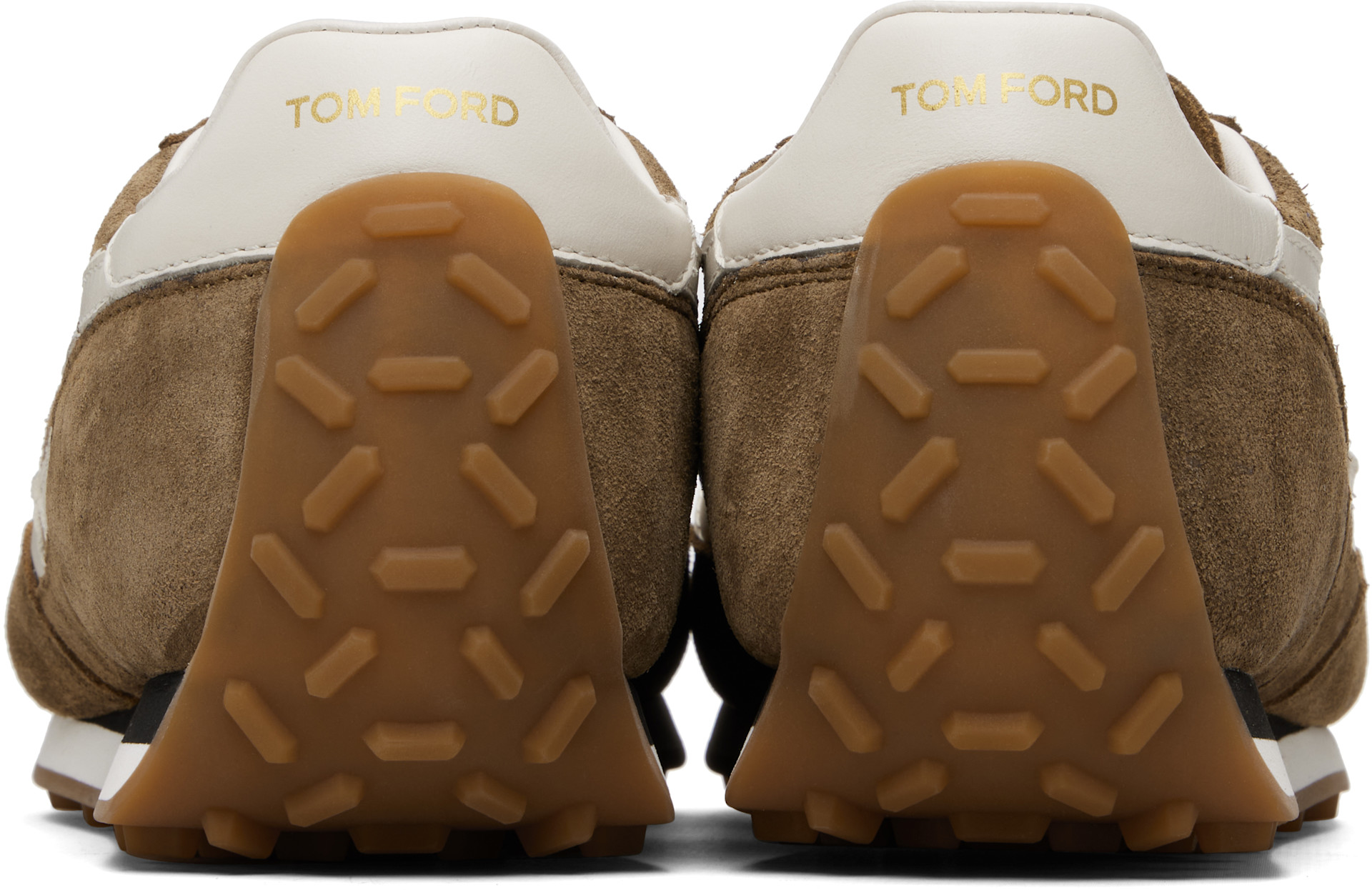 TOM FORD - Baskets Mick brunes en suède