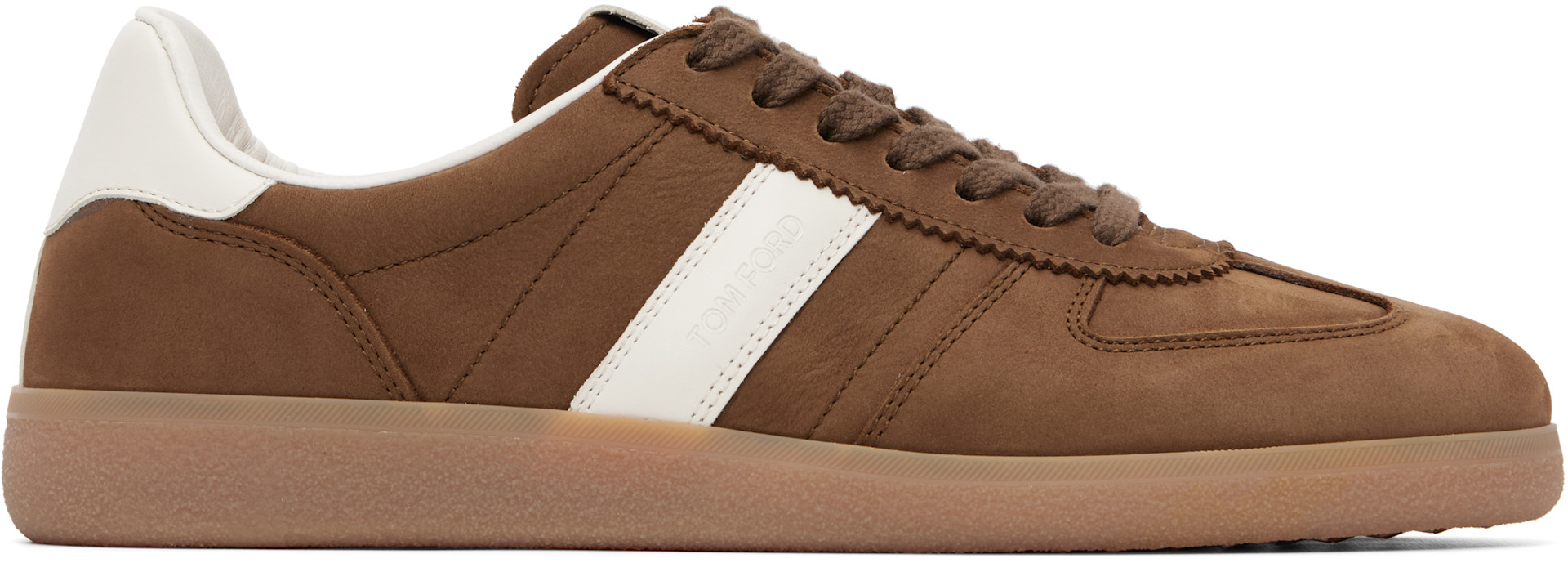 TOM FORD - Baskets Archer brunes en nubuck