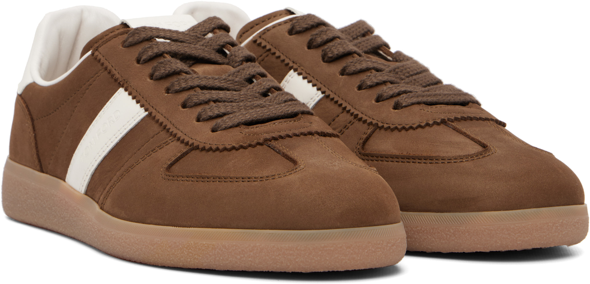 TOM FORD - Baskets Archer brunes en nubuck