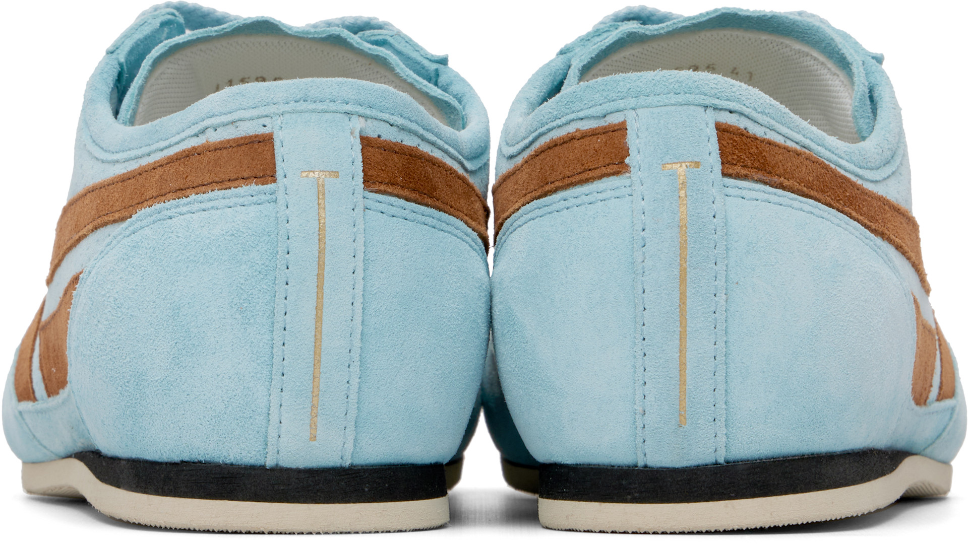 TOM FORD - Baskets Brook bleues en suède à perforations