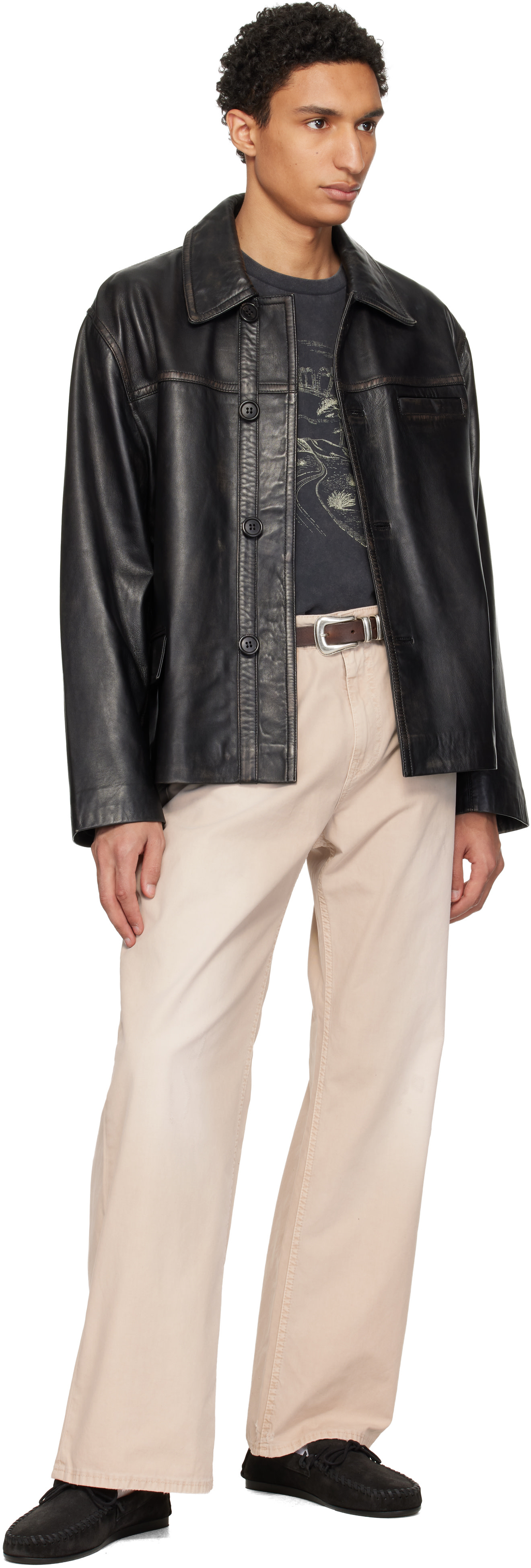 Nudie Jeans: ブラウン 'Western Silver' ベルト | SSENSE 日本