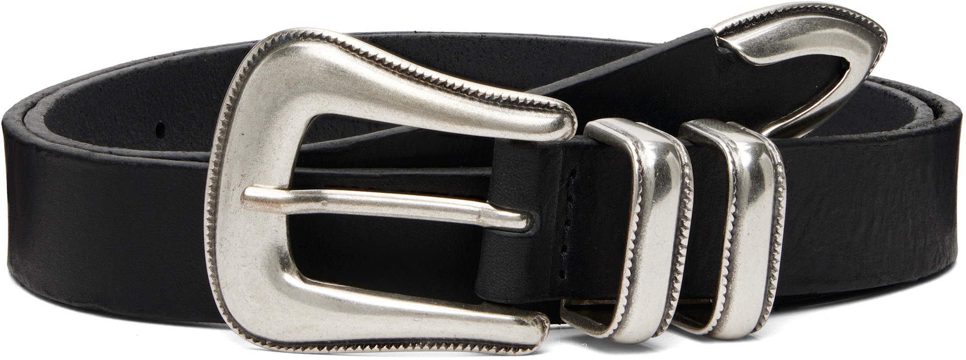 Nudie Jeans: ブラック 'Western Silver' ベルト | SSENSE 日本