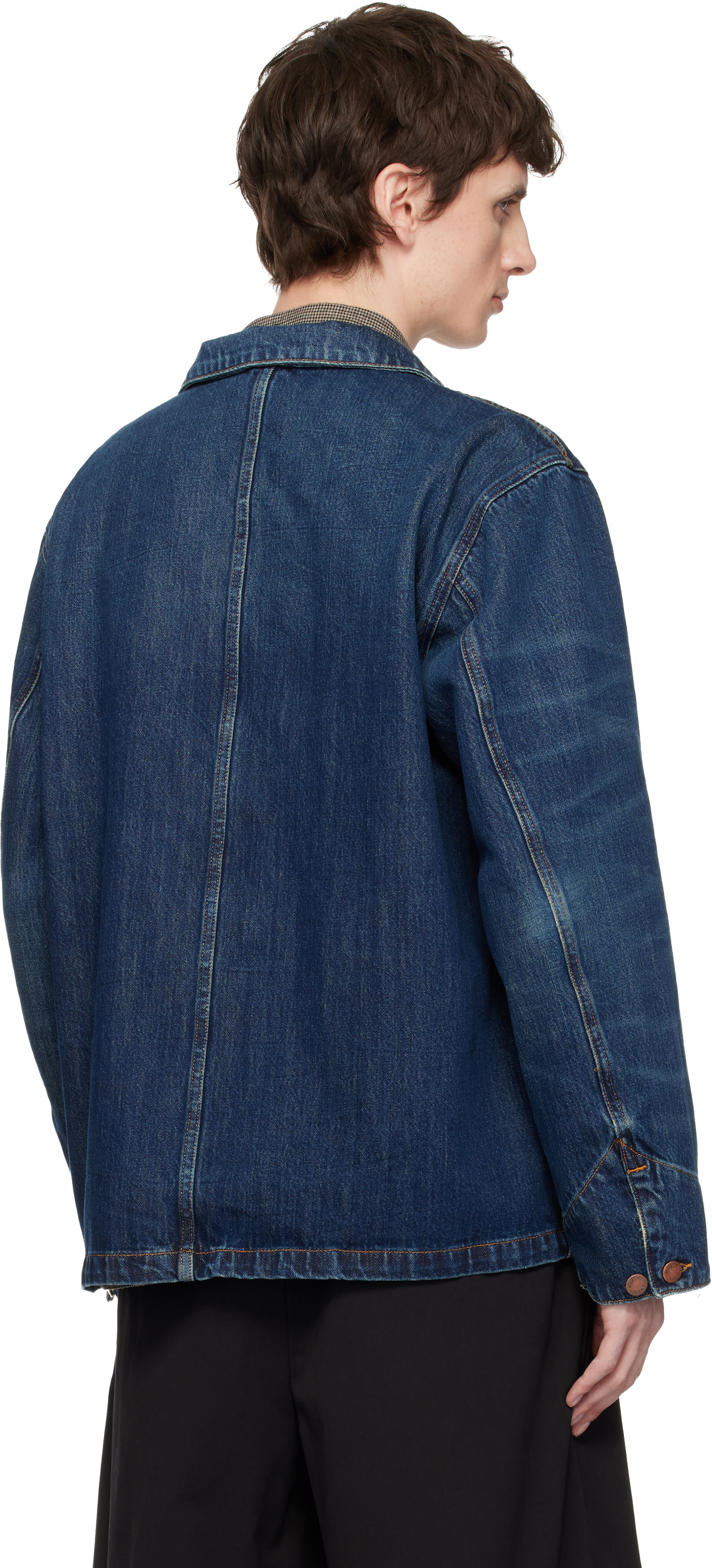Nudie Jeans: Blue Howie Denim Chore Jacket | SSENSE